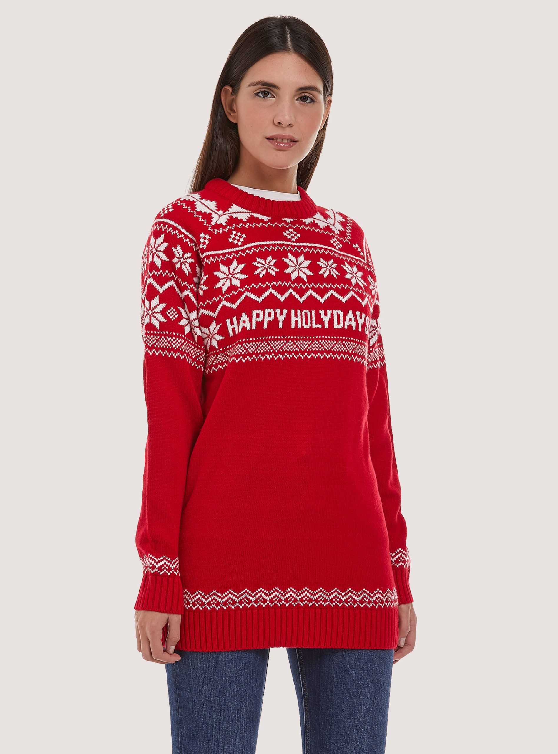 Alcott Christmas Family Collection Pullover Strickwaren Frauen Rd2 Red Medium Rabattgutschein – 2
