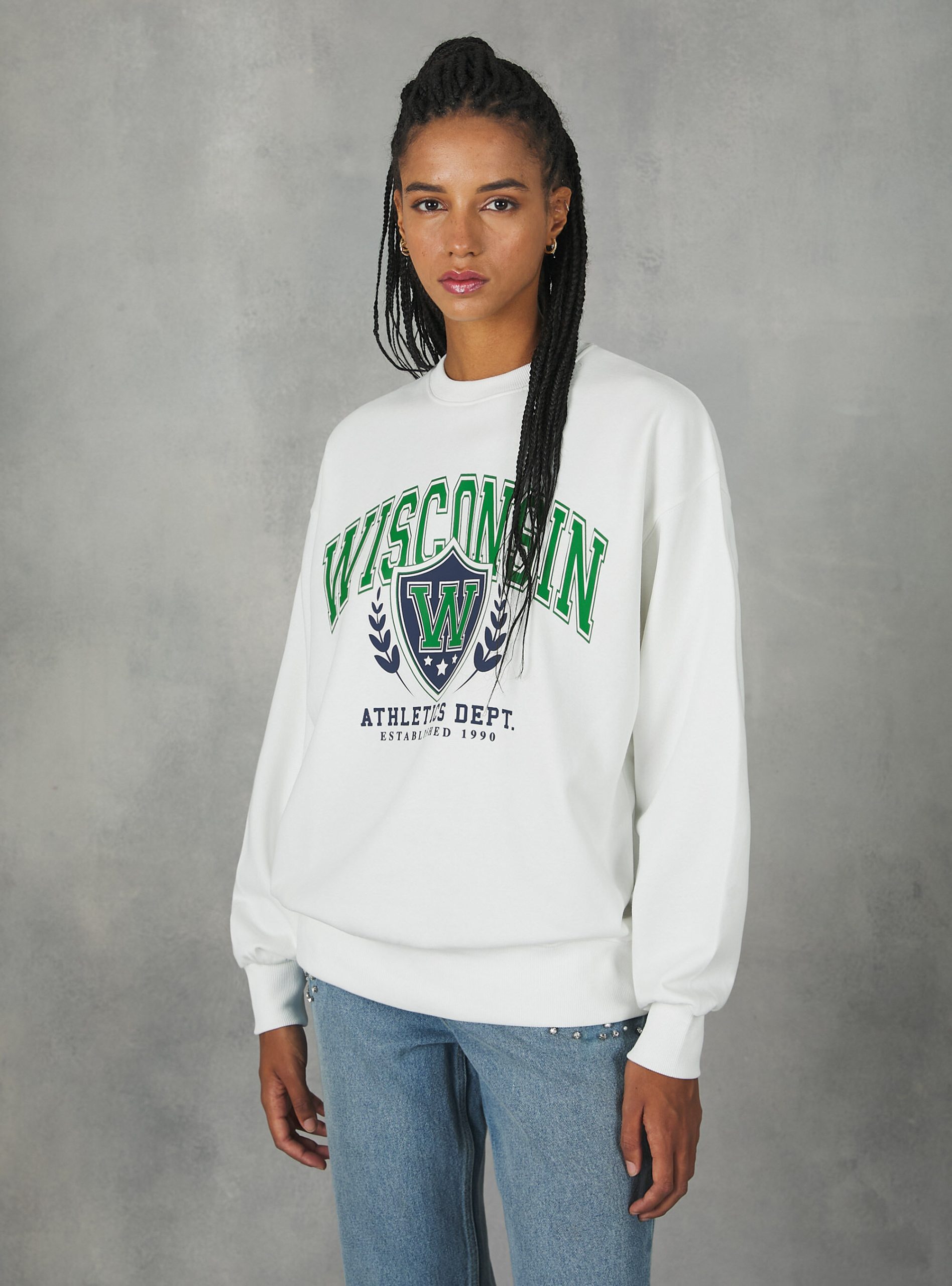 Alcott Crewneck College Comfort Fit Sweatshirt Technologie Sweatshirts Wh2 White Frauen – 2