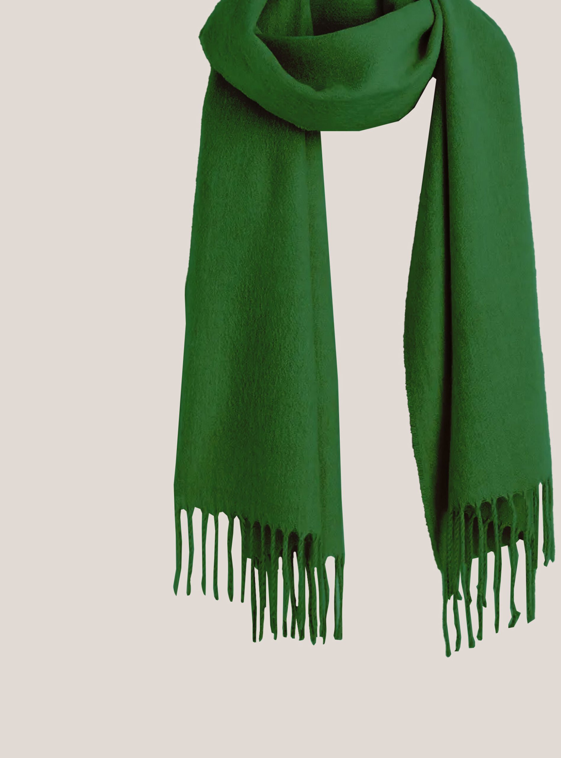 Alcott Frauen Gn2 Green Medium Unifarbener Schal Mit Fransen Nachschub Schals – 2