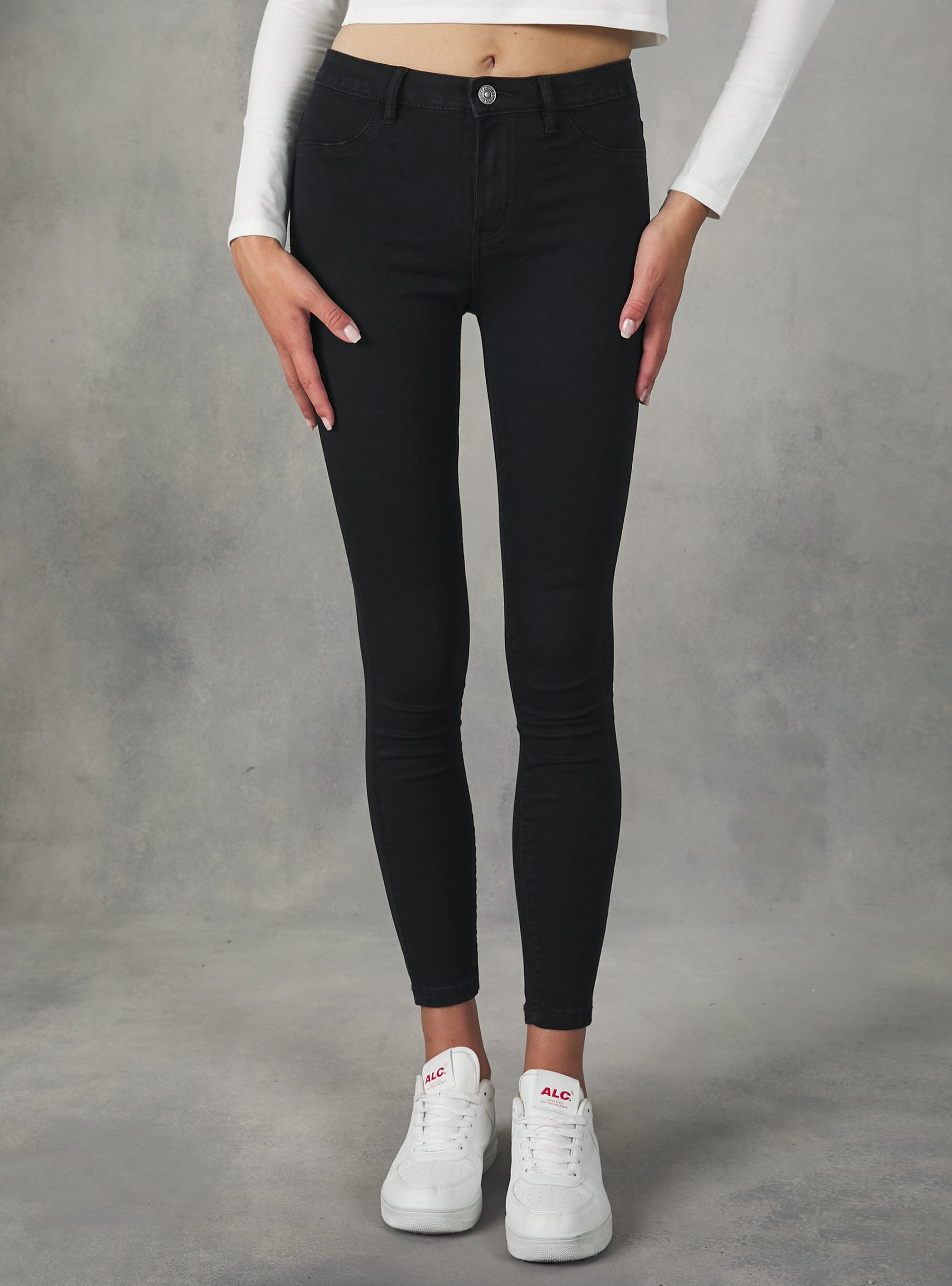 Alcott Jeans High-Waisted Super Skinny Jeans In Stretch Denim D000 Black Produktverbesserung Frauen – 2