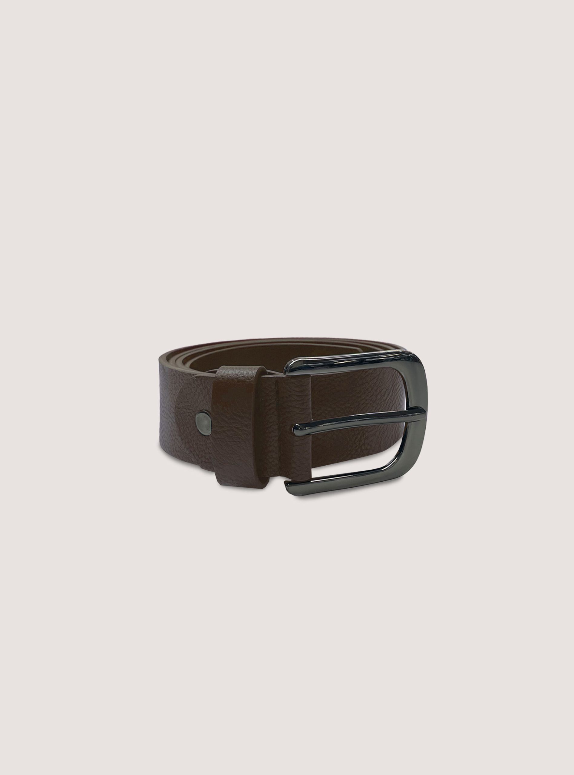 Alcott Männer 2024 Basic Leather-Effect Belt Gürtel Br1 Brown Dark – 1