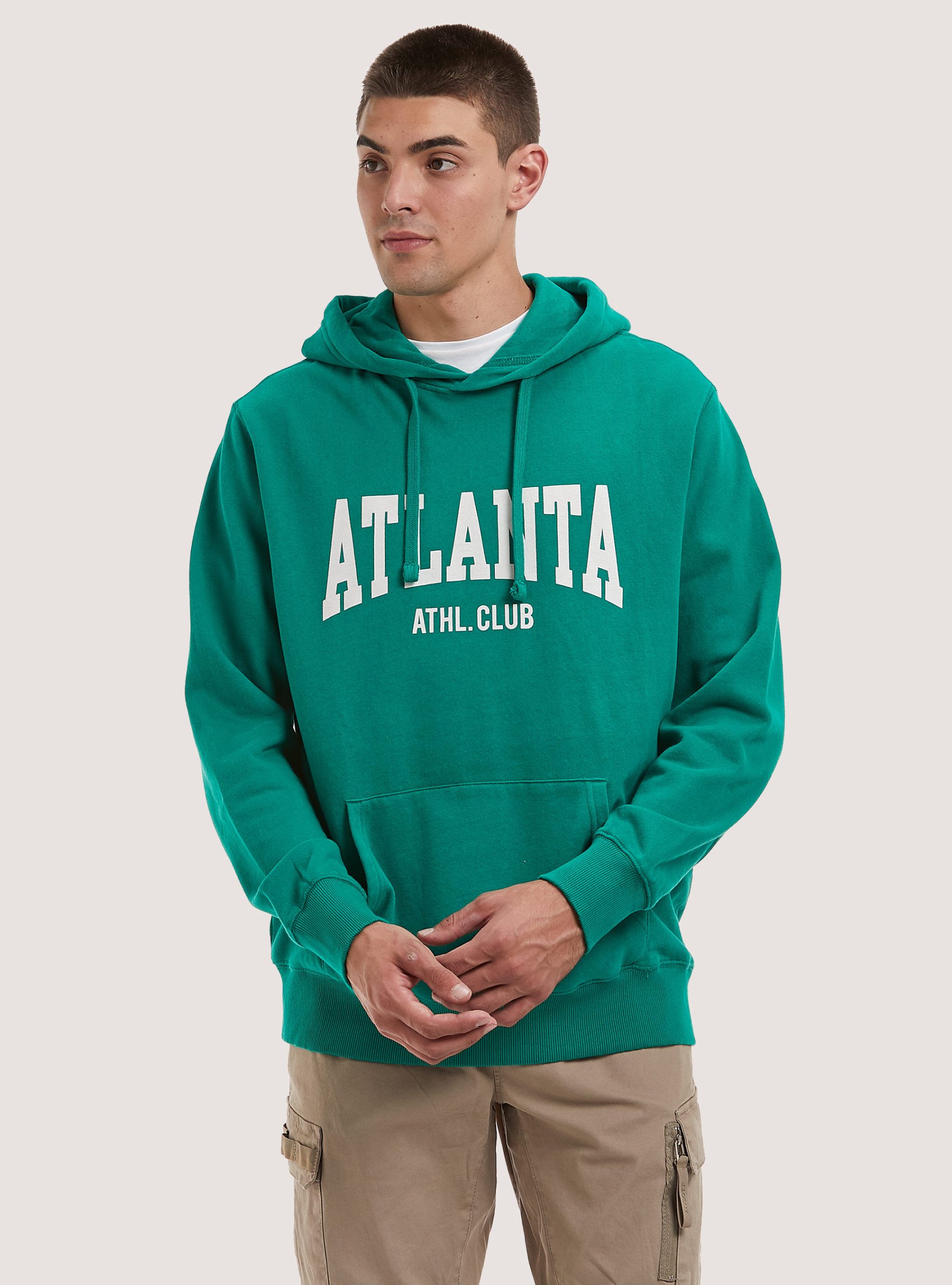 Alcott Männer Gn2 Green Medium Beschaffung College Print Hoodie Sweatshirts – 1