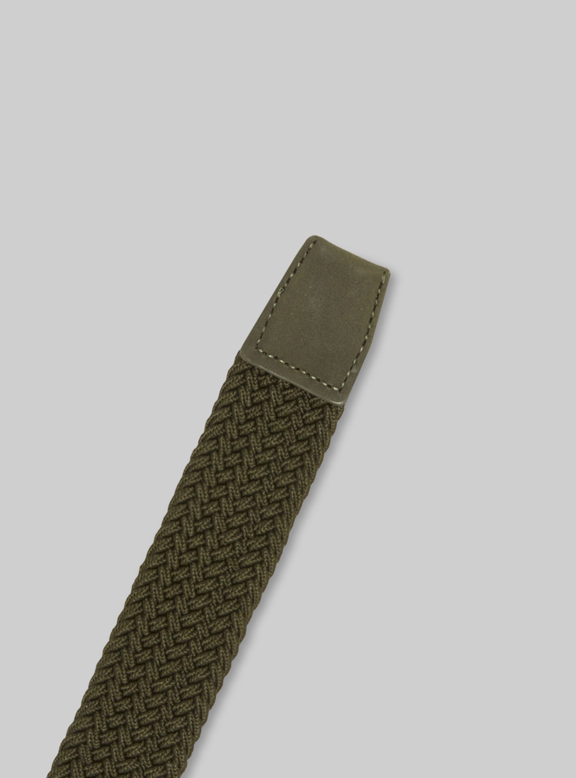 Alcott Männer Hersteller Gürtel Braided Belt With Rectangular Buckle Ky2 Kaky Medium – 2