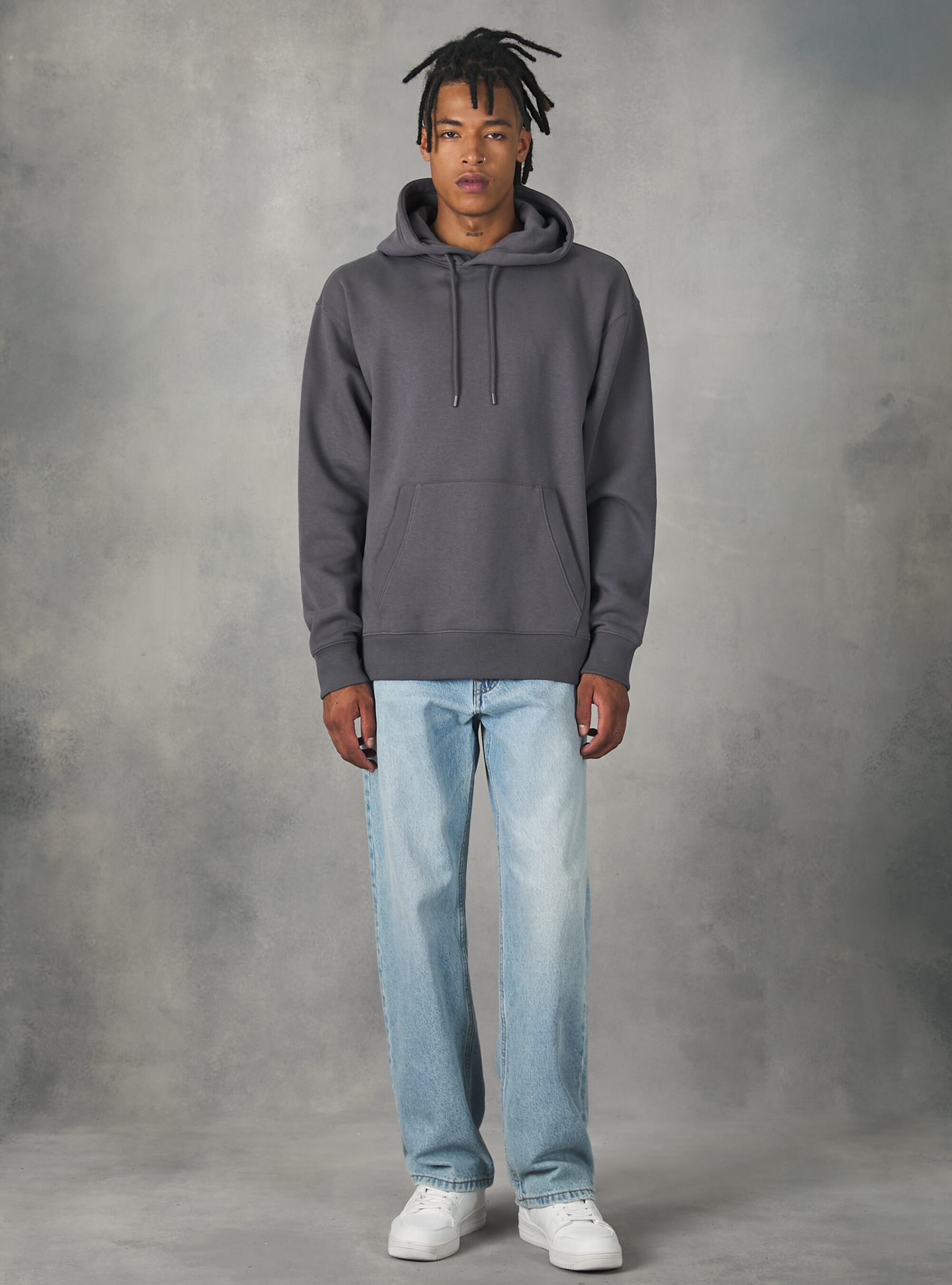 Alcott Männer Sweatshirts Marke Gy1 Grey Dark Sweatshirt With Hood And Pouch Pocket – 1