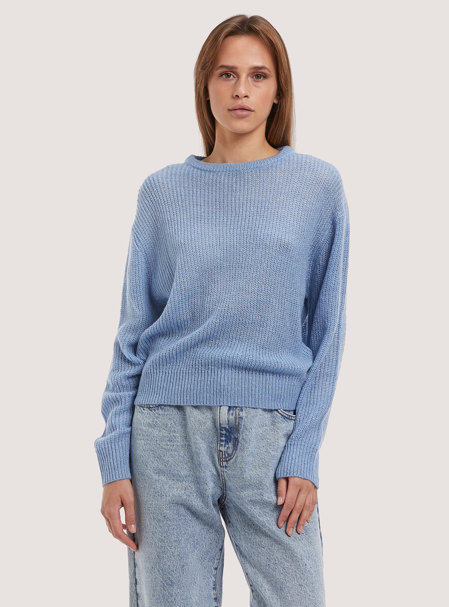 Alcott Maz2 Azzurre Mel Med Comfort Fit English Stitch Pullover Strickwaren Frauen Verkauf – 2