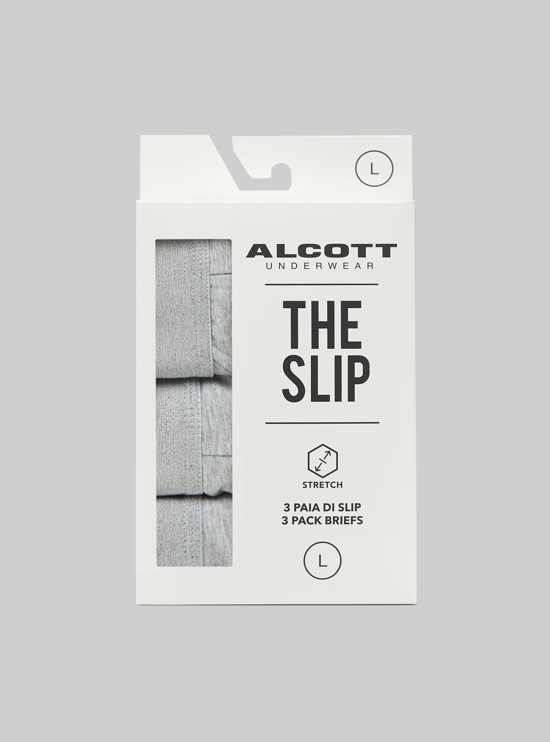 Alcott Mgy2 Grey Mel Medium Männer Verkauf Unterwäsche Set Of 3 Pairs Of Stretch Cotton Briefs – 2
