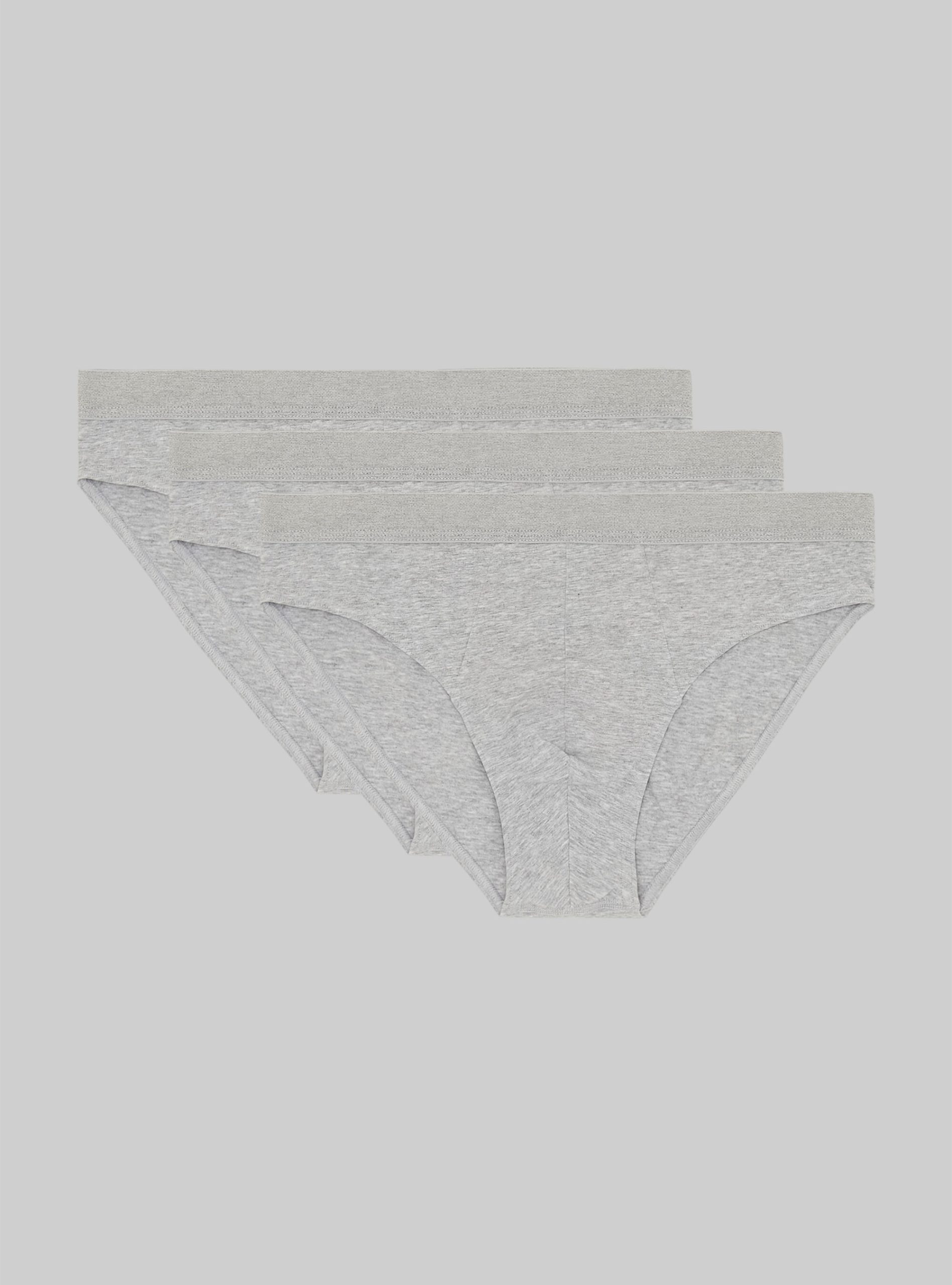 Alcott Mgy2 Grey Mel Medium Männer Verkauf Unterwäsche Set Of 3 Pairs Of Stretch Cotton Briefs – 1