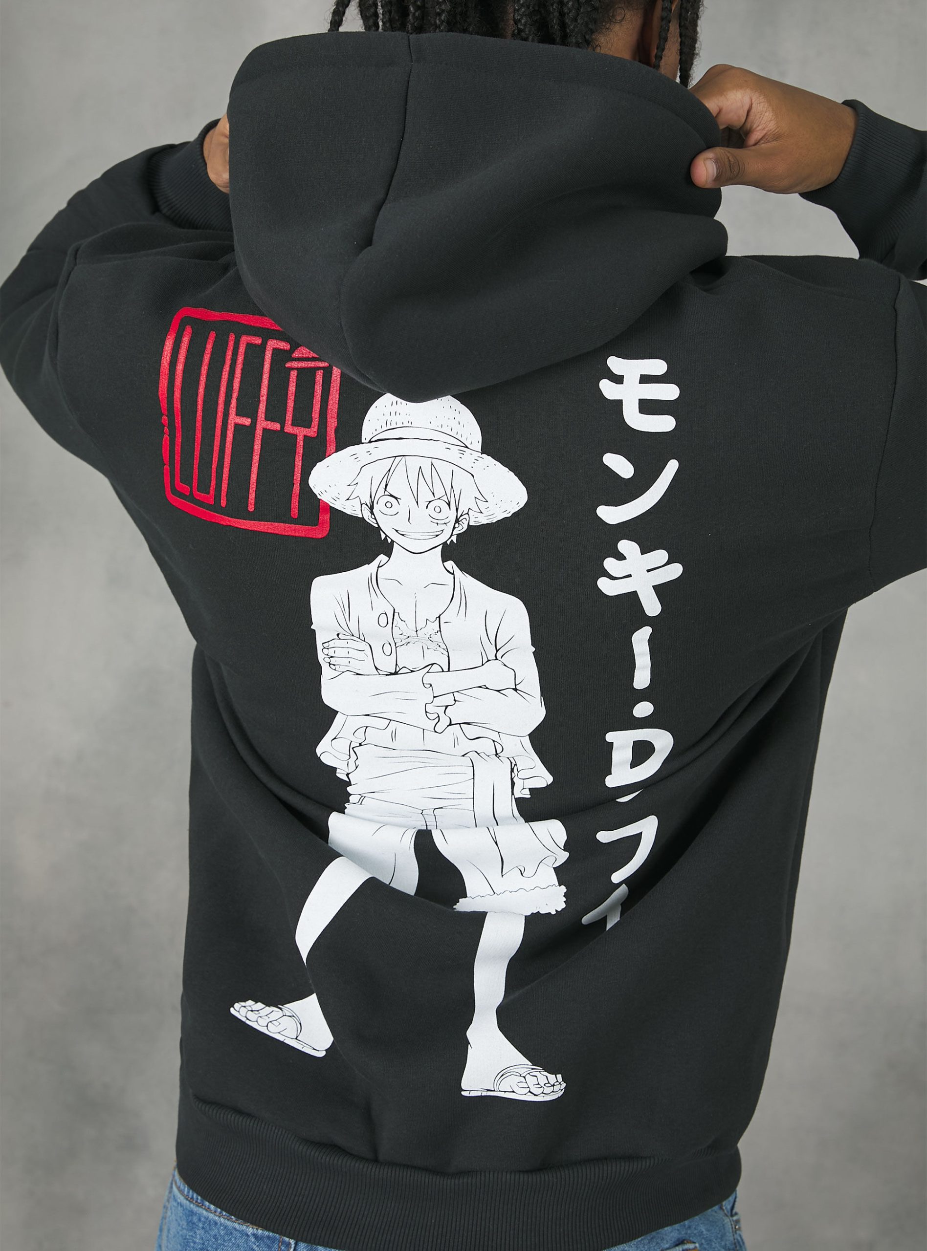 Alcott Neues Produkt Felpa Con Grafica One Piece Männer Bk3 Black Charcoal Sweatshirts – 1