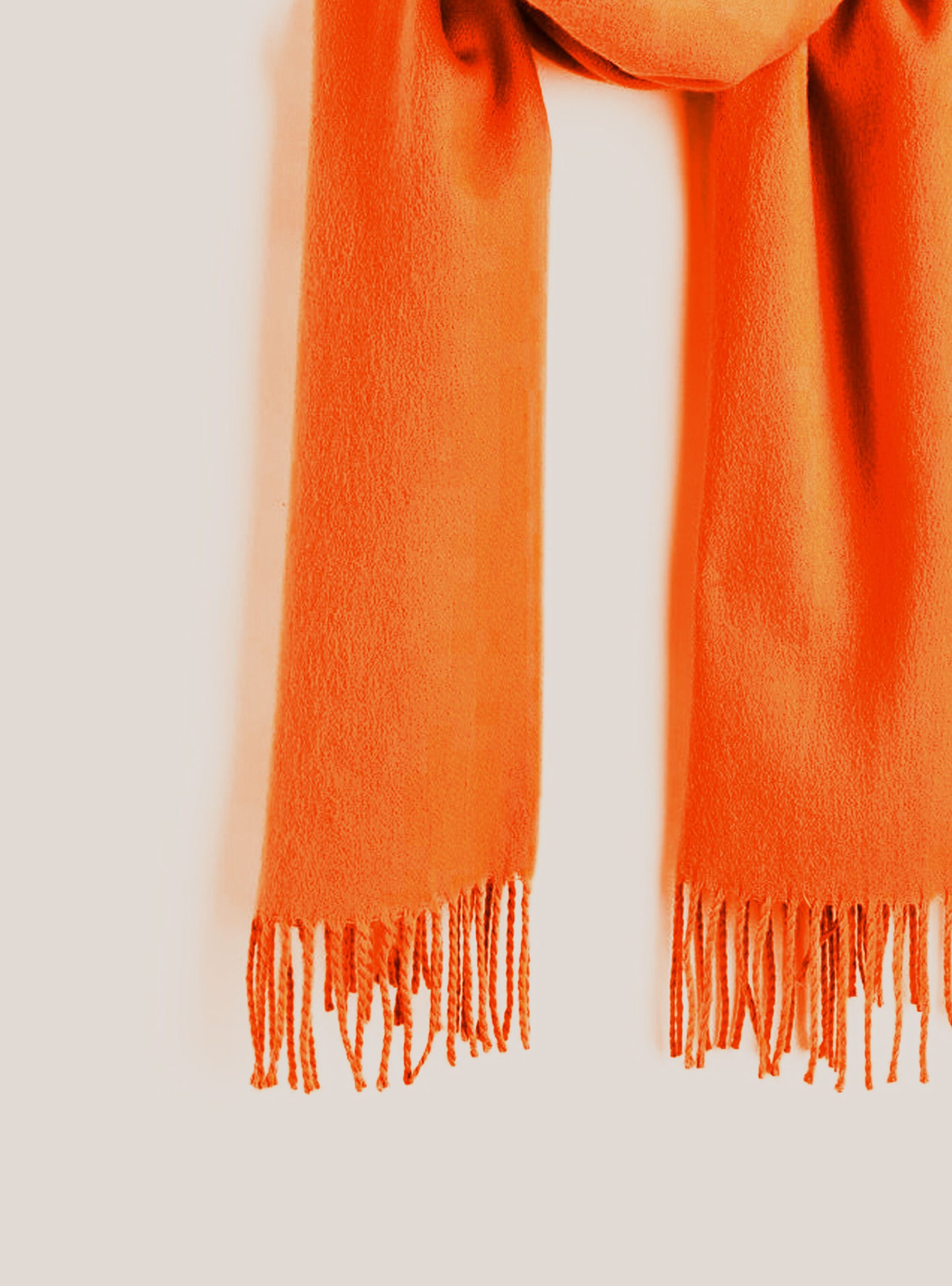 Alcott Or2 Orange Med. Frauen Unifarbener Schal Mit Fransen Popularität Schals – 2