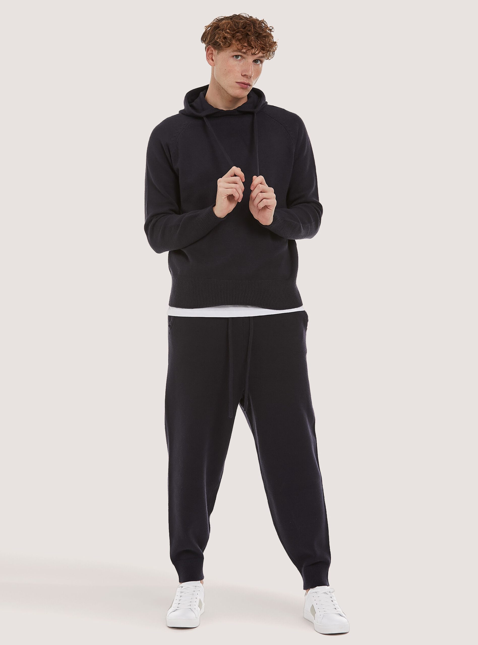 Alcott Produktzertifizierung Soft Touch Knit Hooded Pullover Männer Strickwaren Na1 Navy Dark – 1