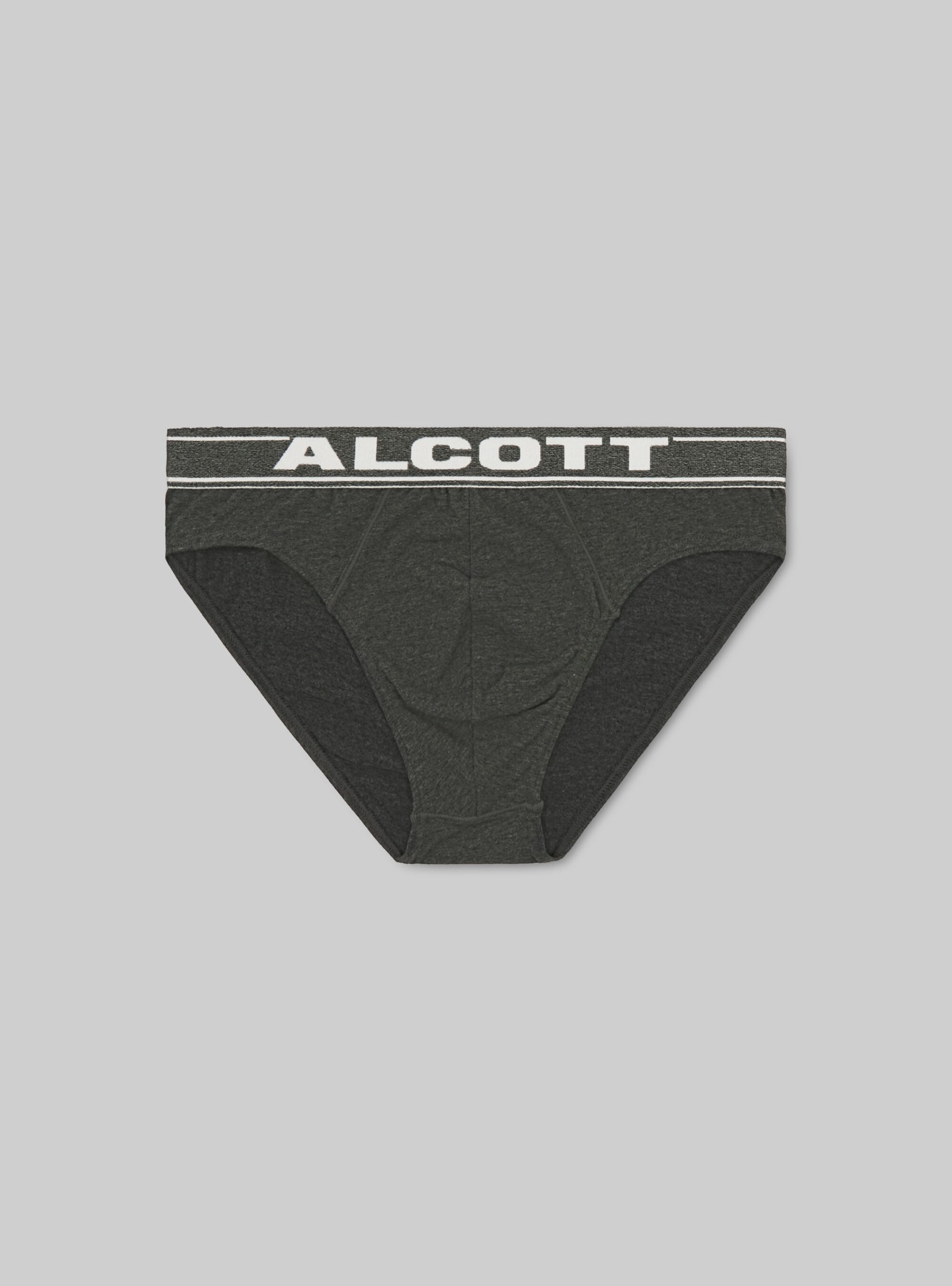 Alcott Rabattaktion Stretch Cotton Briefs With Logo Unterwäsche Mgy1 Grey Mel Dark Männer – 1