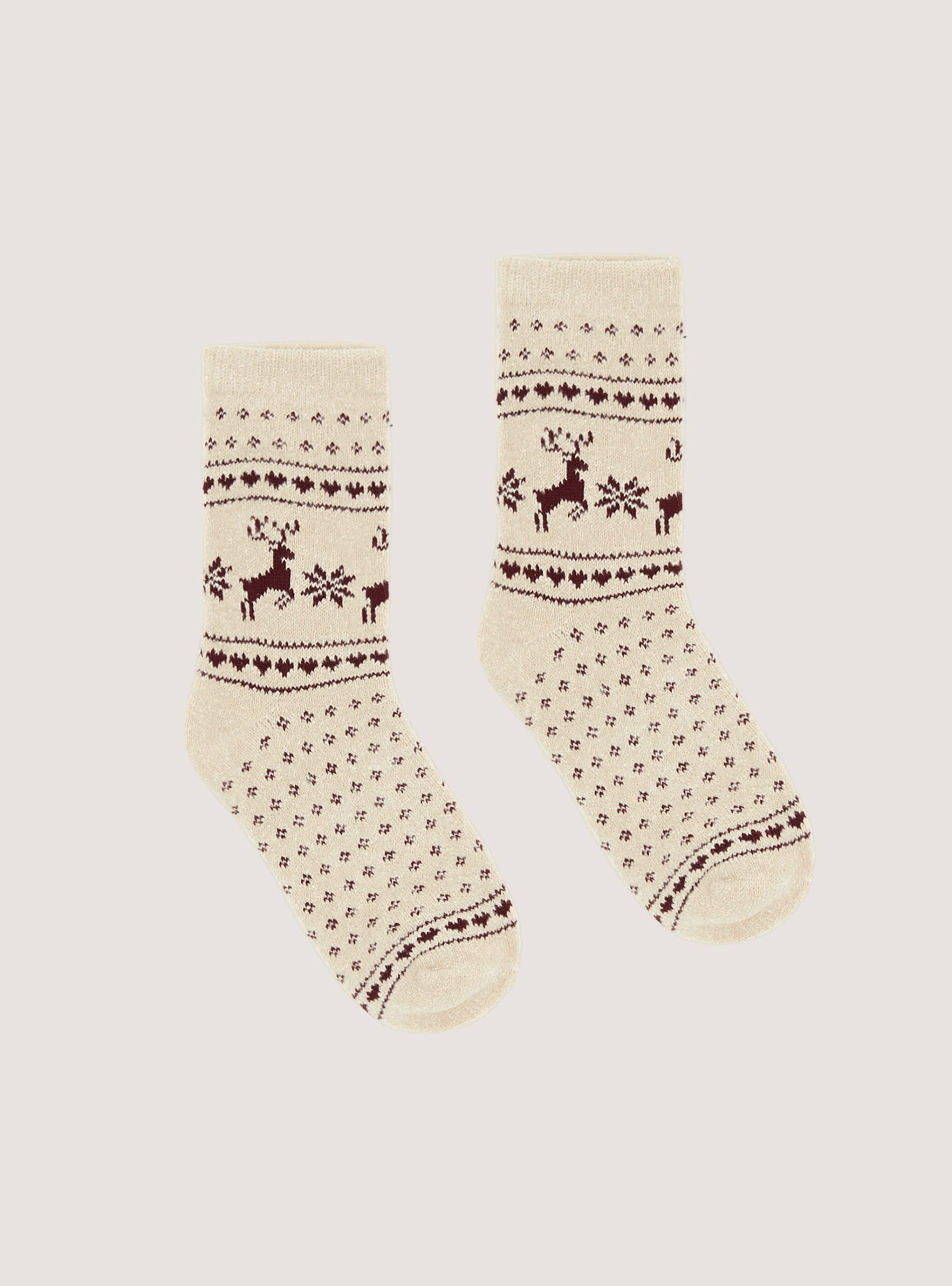 Alcott Red/White B009 Socken Geschäft Frauen Set 2 Calzini Christmas Collection All Over – 2