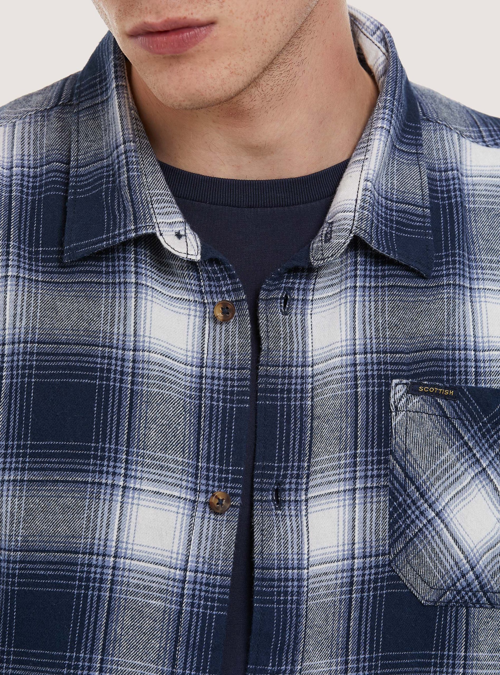 Alcott Reduzierter Preis Männer Hemden Checked Flannel Shirt Bl1 Blue Dark – 2