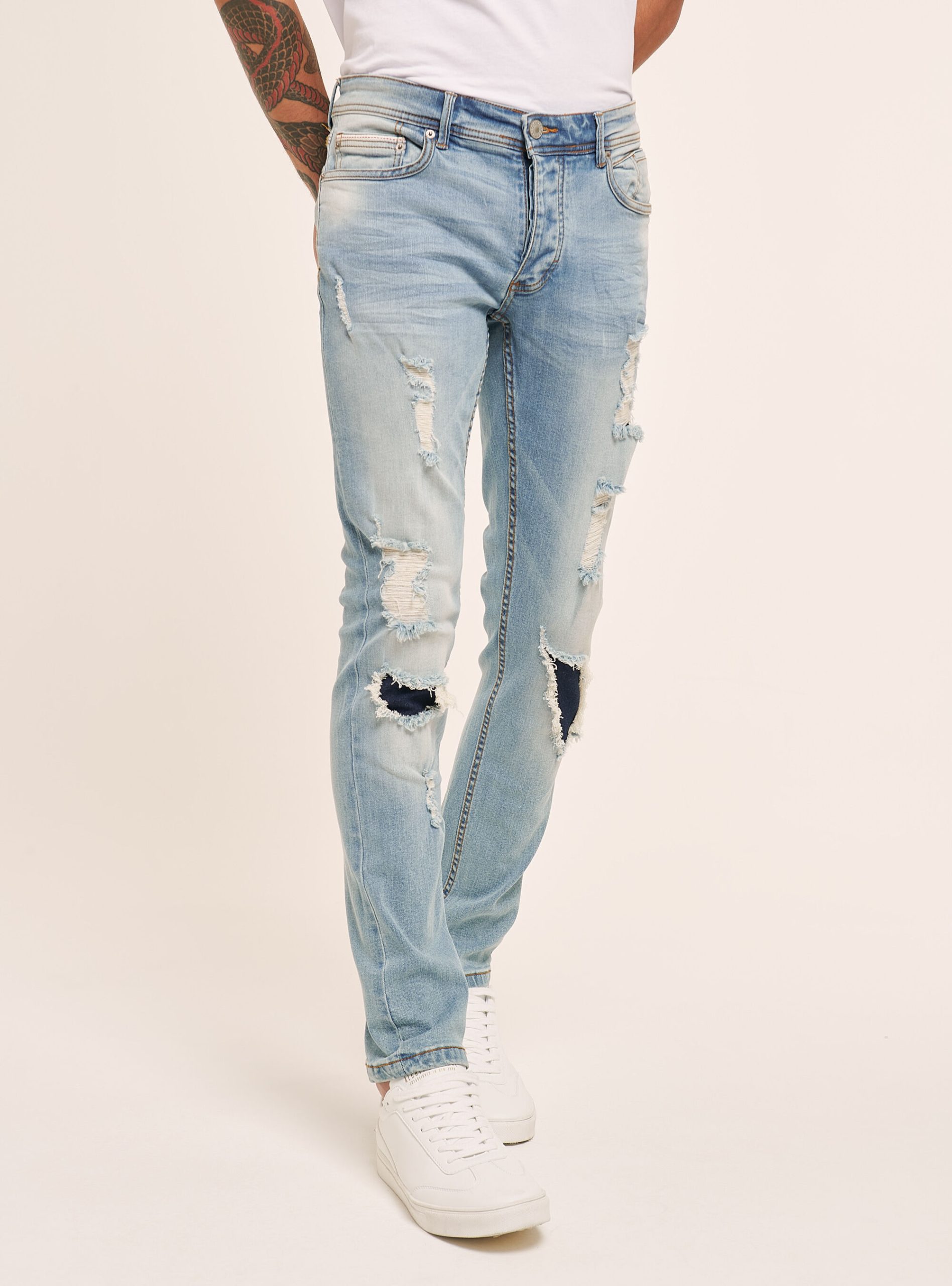 Alcott Skinny-Fit-Jeans Mit Rissen Sonderangebot C272 Blue Jeans Männer – 2