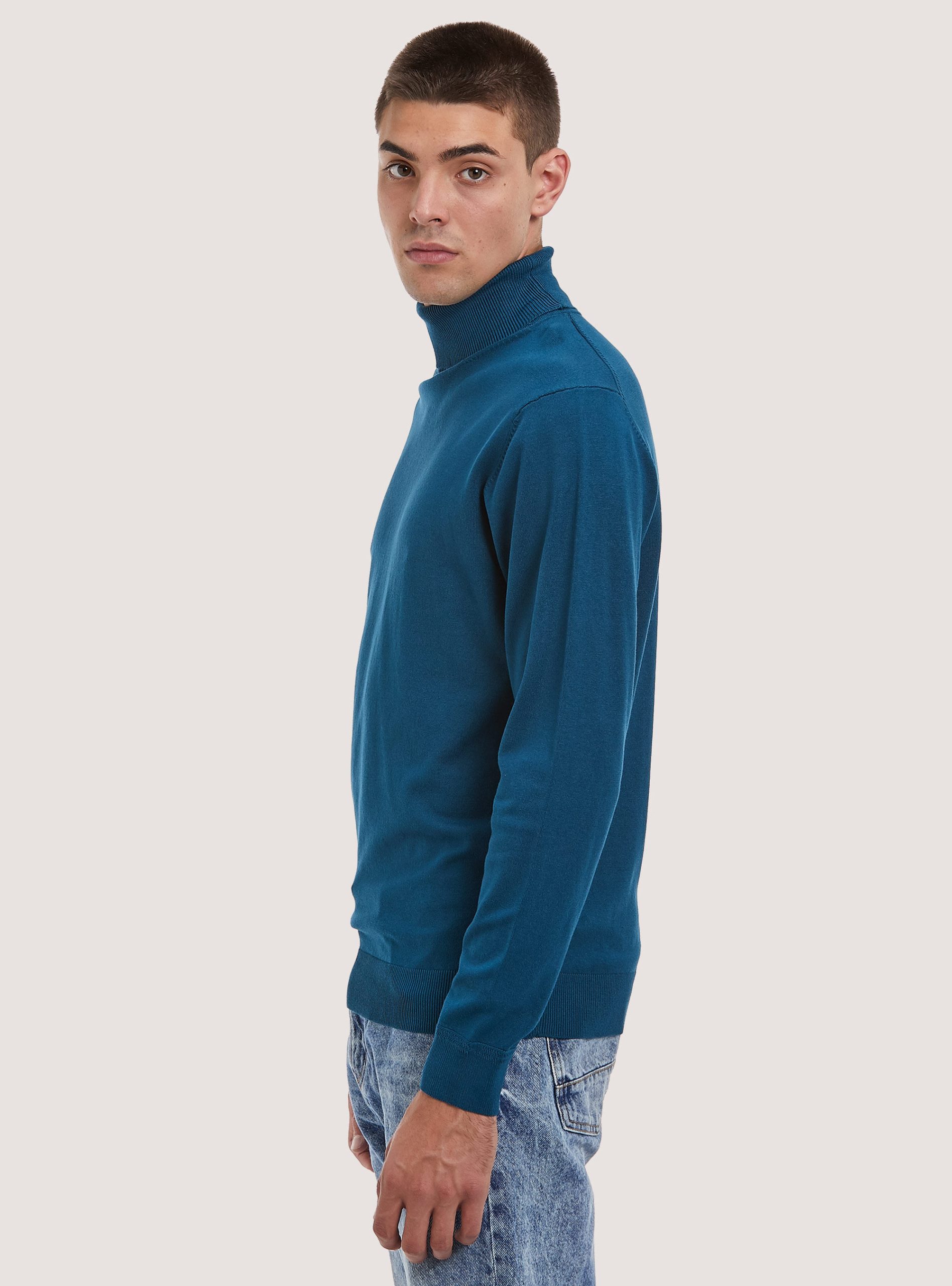 Alcott Strickwaren Plain-Coloured Turtleneck Pullover Technologie Männer Ob2 Blue Oil Med. – 2