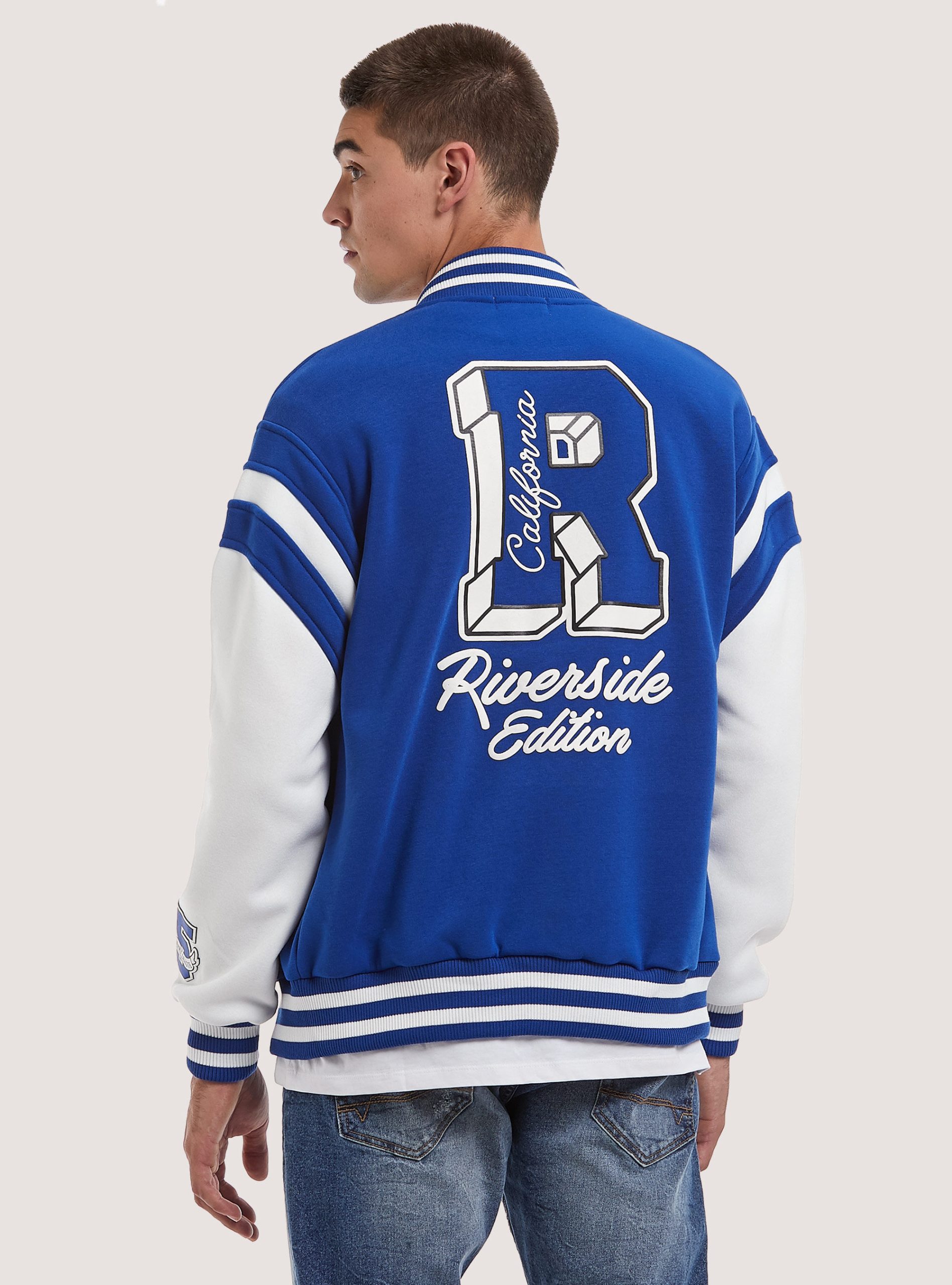 Alcott Sweatshirts Männer Ry2 Royale Medium Produkt College Bomber Jacket With Print – 2