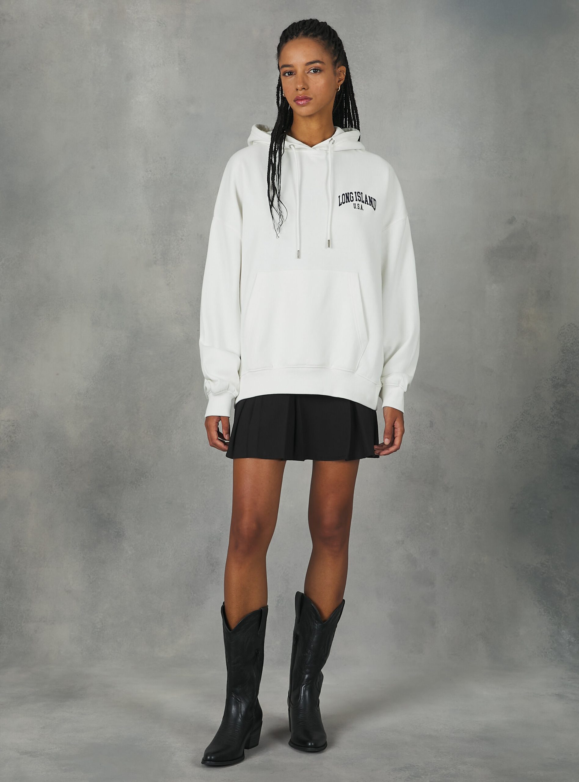 Alcott Sweatshirts Wh2 White Empfehlen Frauen Sweatshirt With College Print And Hood – 2