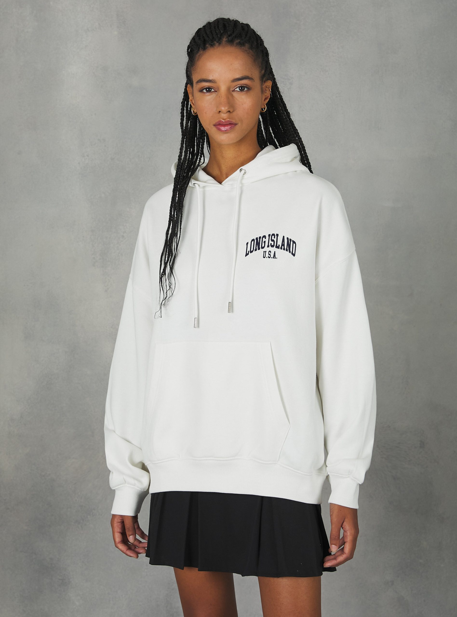Alcott Sweatshirts Wh2 White Empfehlen Frauen Sweatshirt With College Print And Hood – 1