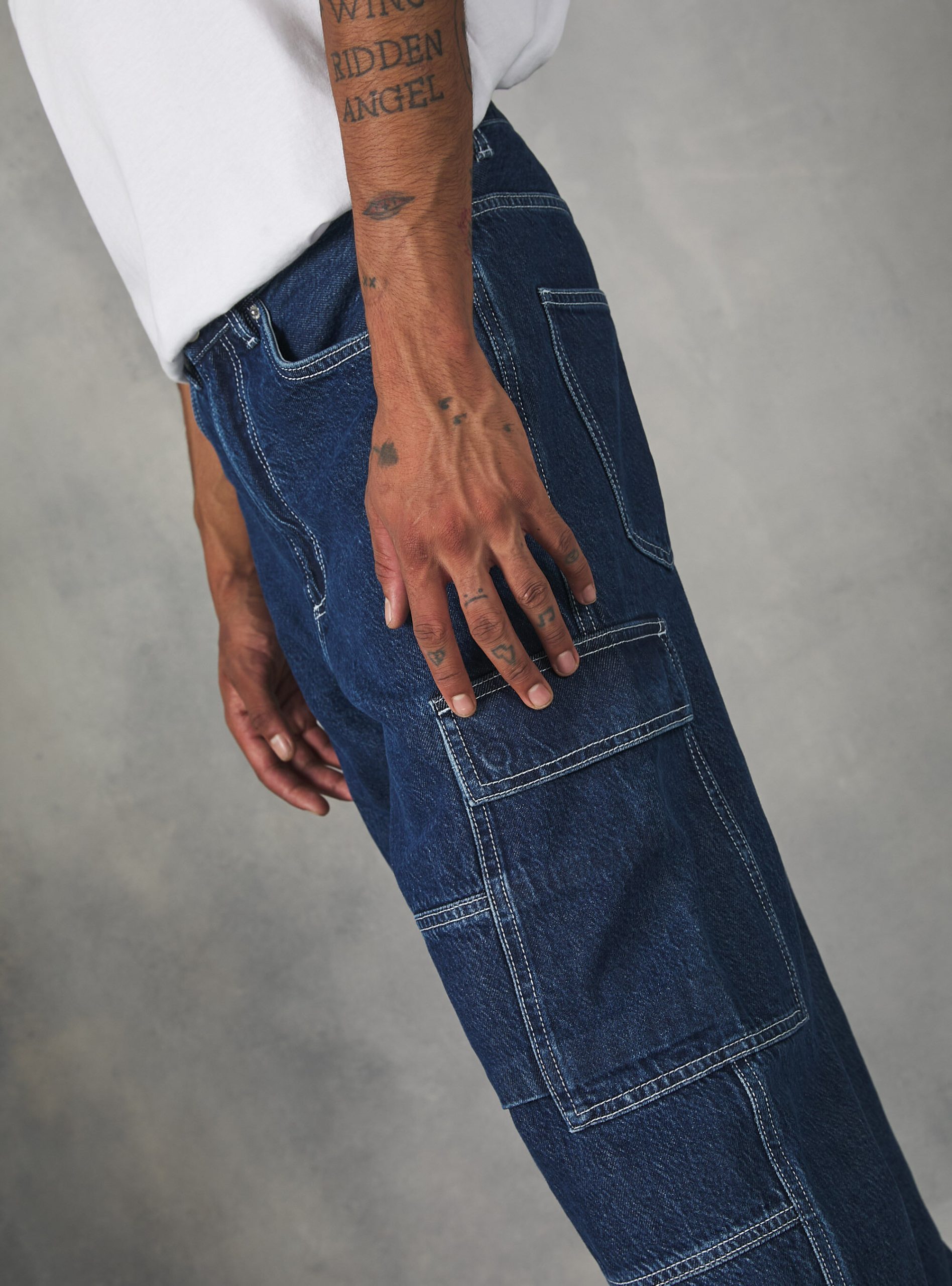 Alcott Ware Jeans Männer D001 Deep Blue Jans Cargo – 2