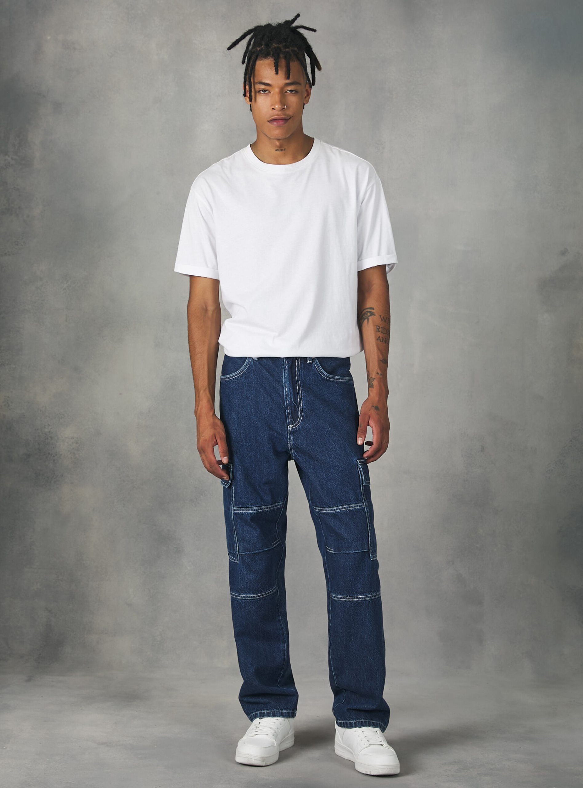 Alcott Ware Jeans Männer D001 Deep Blue Jans Cargo – 1