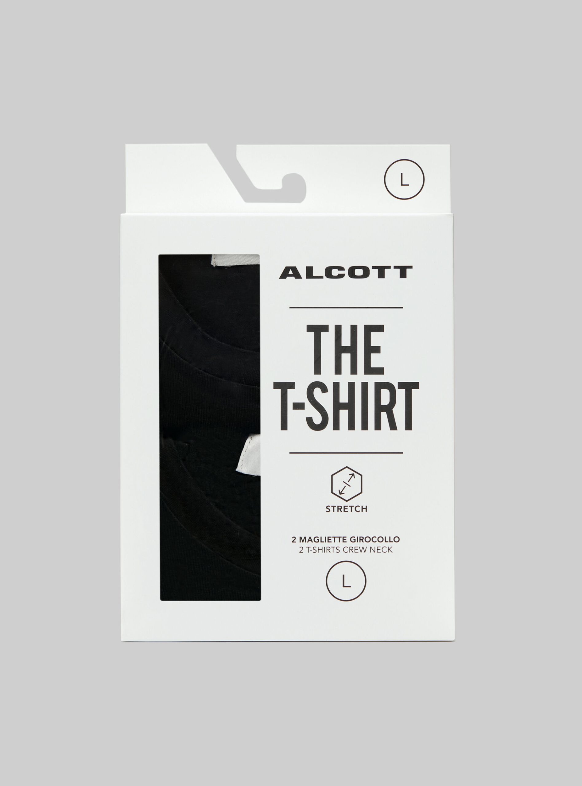 Angebot Bk1 Black Männer Set Of 2 Of Cotton T-Shirts Alcott T-Shirts – 1