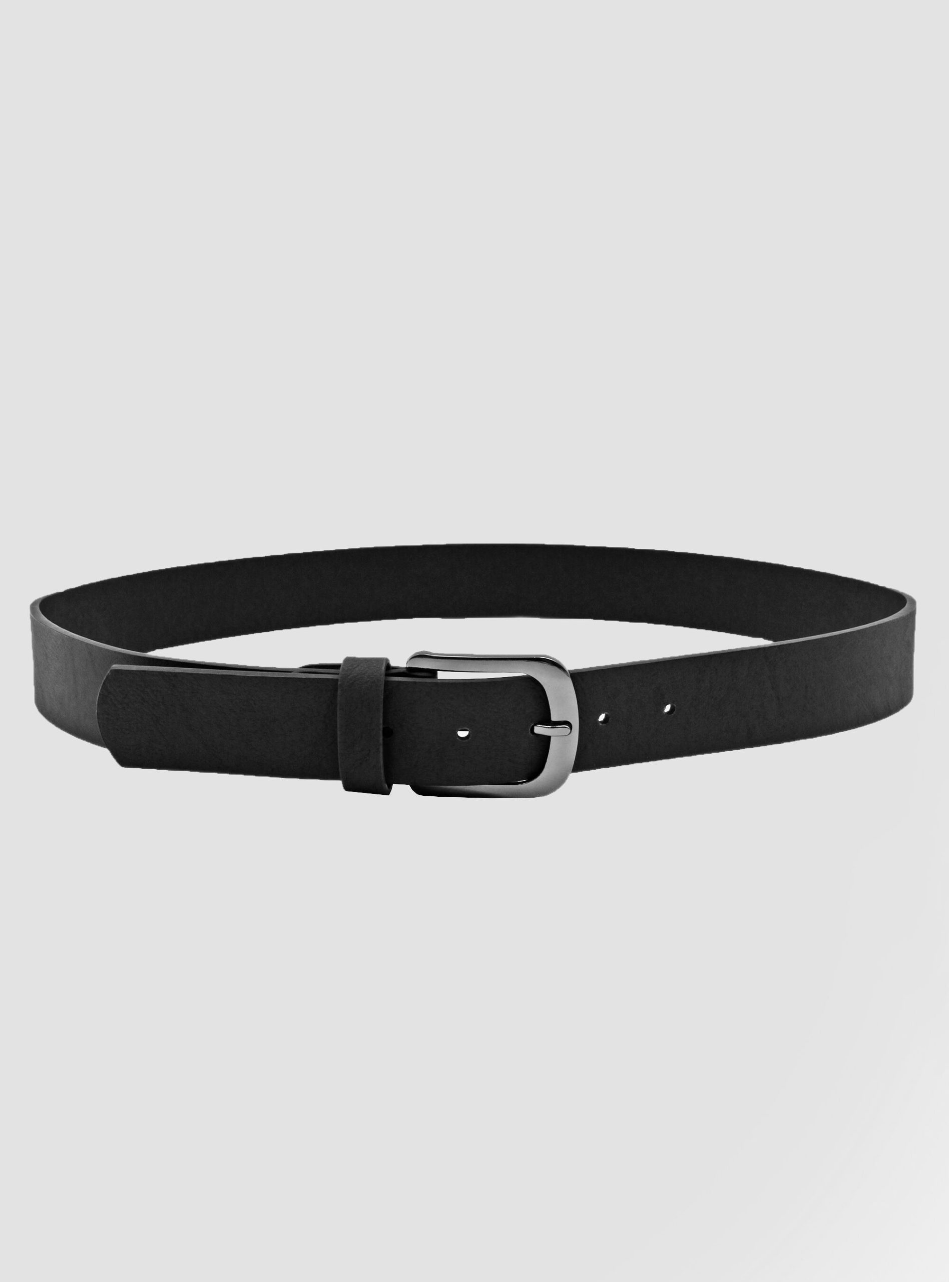 Bk1 Black Gürtel Basic Leather-Effect Belt Männer Reduzierter Preis Alcott – 1