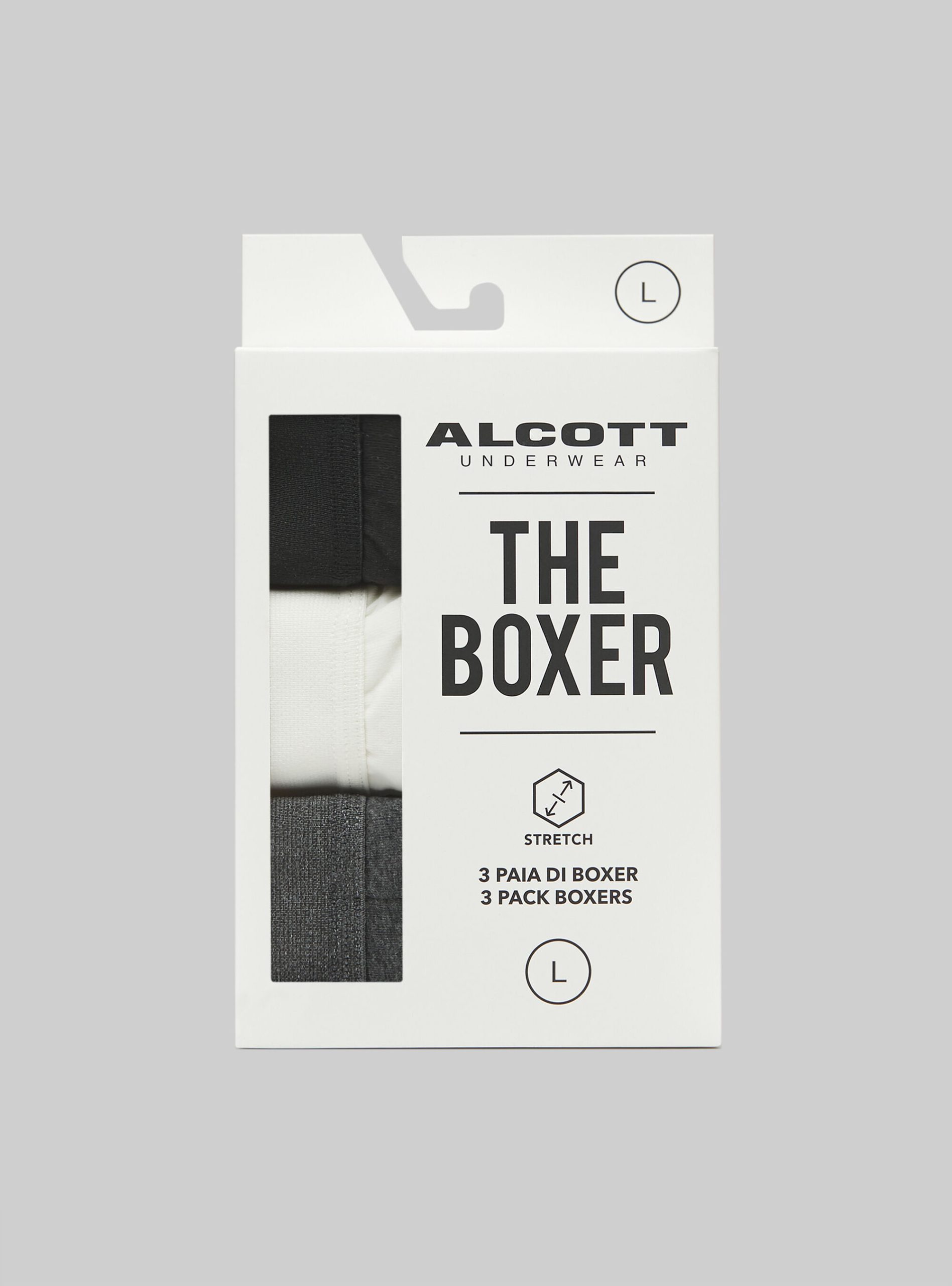 Bk1/Wh2/Mgy1 Männer Preisniveau Alcott Unterwäsche Set Of 3 Pairs Of Stretch Cotton Boxer Shorts – 2