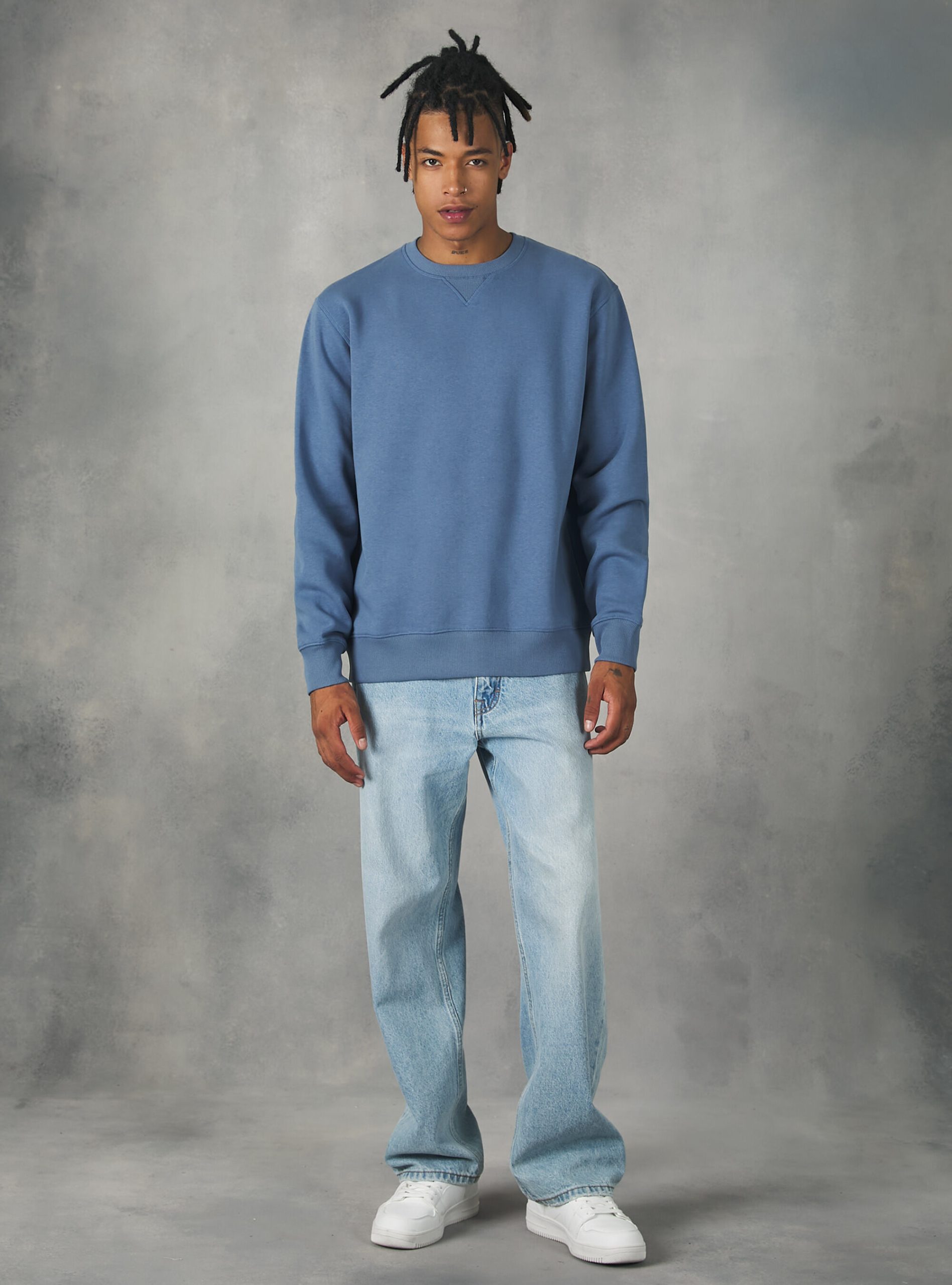 Bl3 Blue Light Männer Sweatshirts Alcott Sonderangebot Plain-Coloured Crew-Neck Sweatshirt – 2
