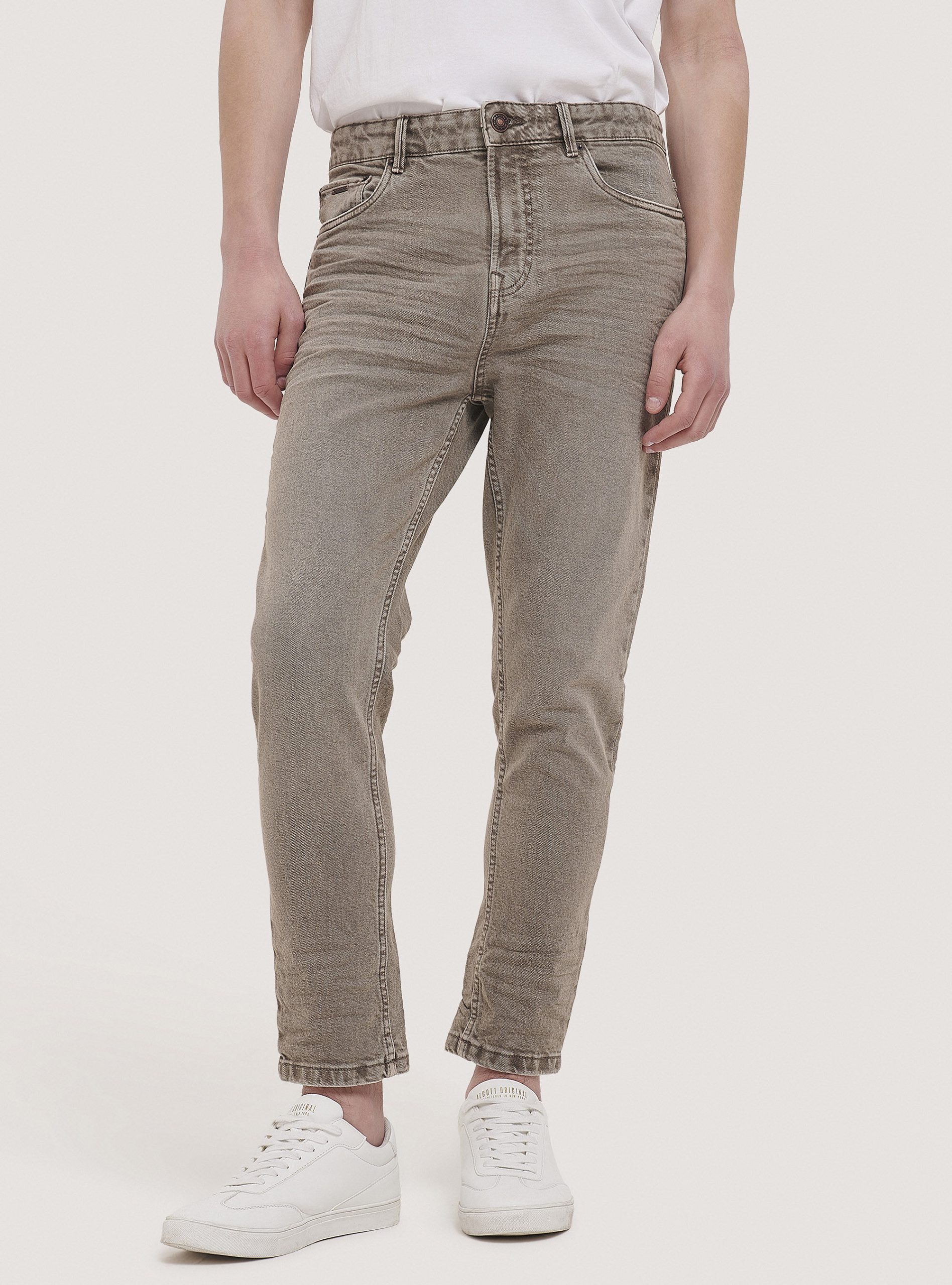 C524 L.brown Männer Hose Aus Stretch-Twill-Baumwolle Jeans Alcott Sonderangebot – 1