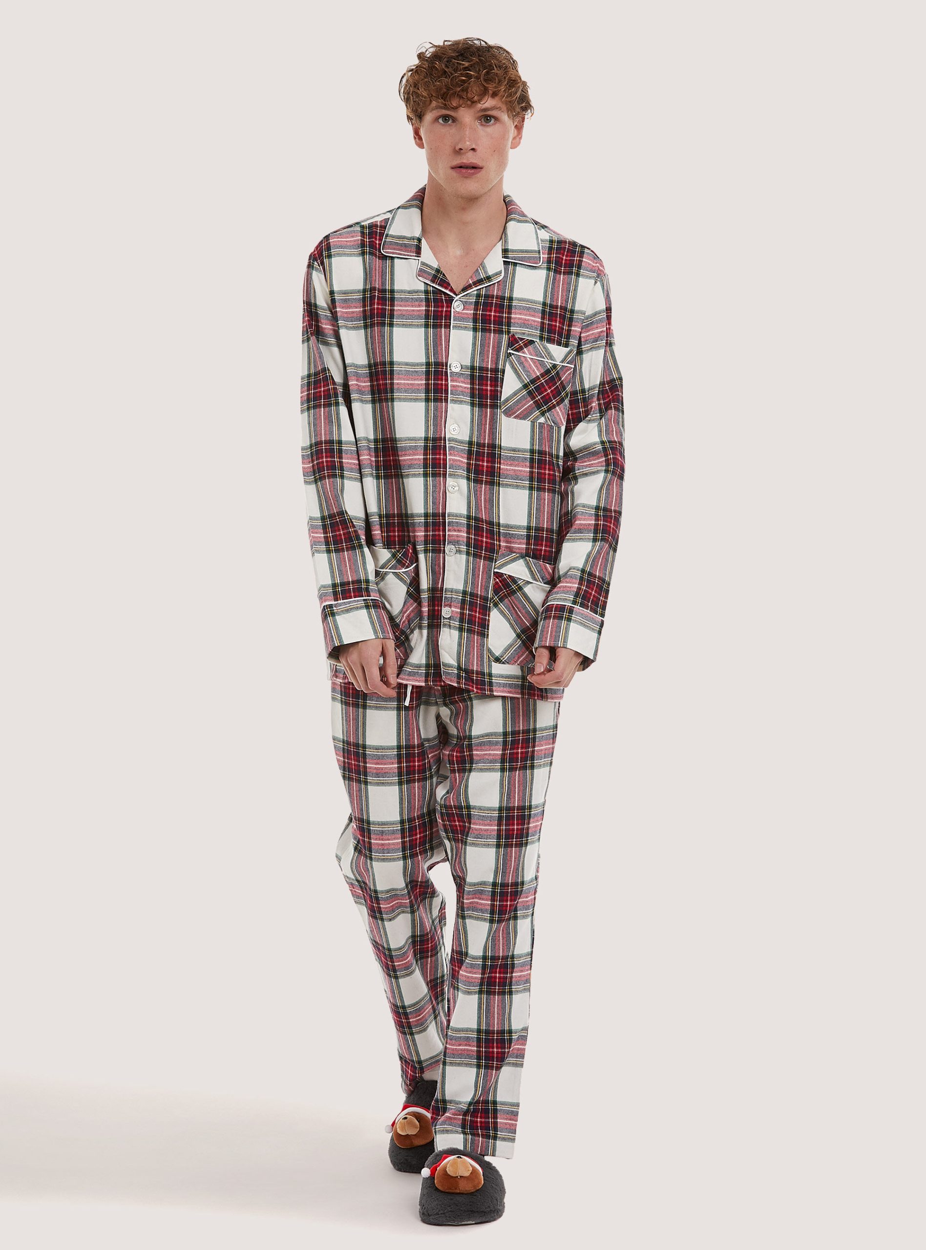 Christmas Family Collection Tartan Pyjamas Wesentlich Wh1 Off White Männer Alcott Pijamas – 1