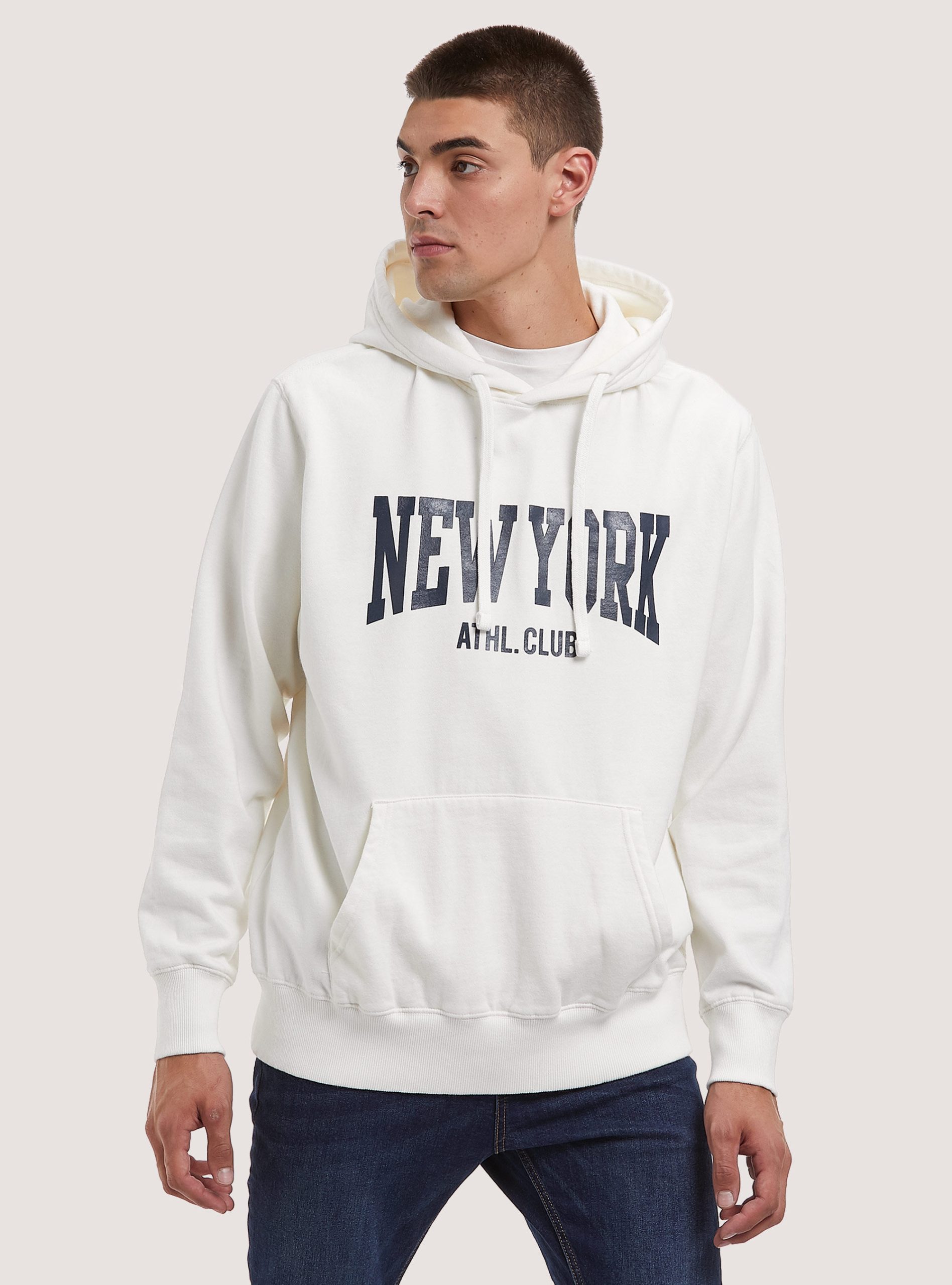 College Print Hoodie Sweatshirts Alcott Männer Wh2 White Komfort – 1