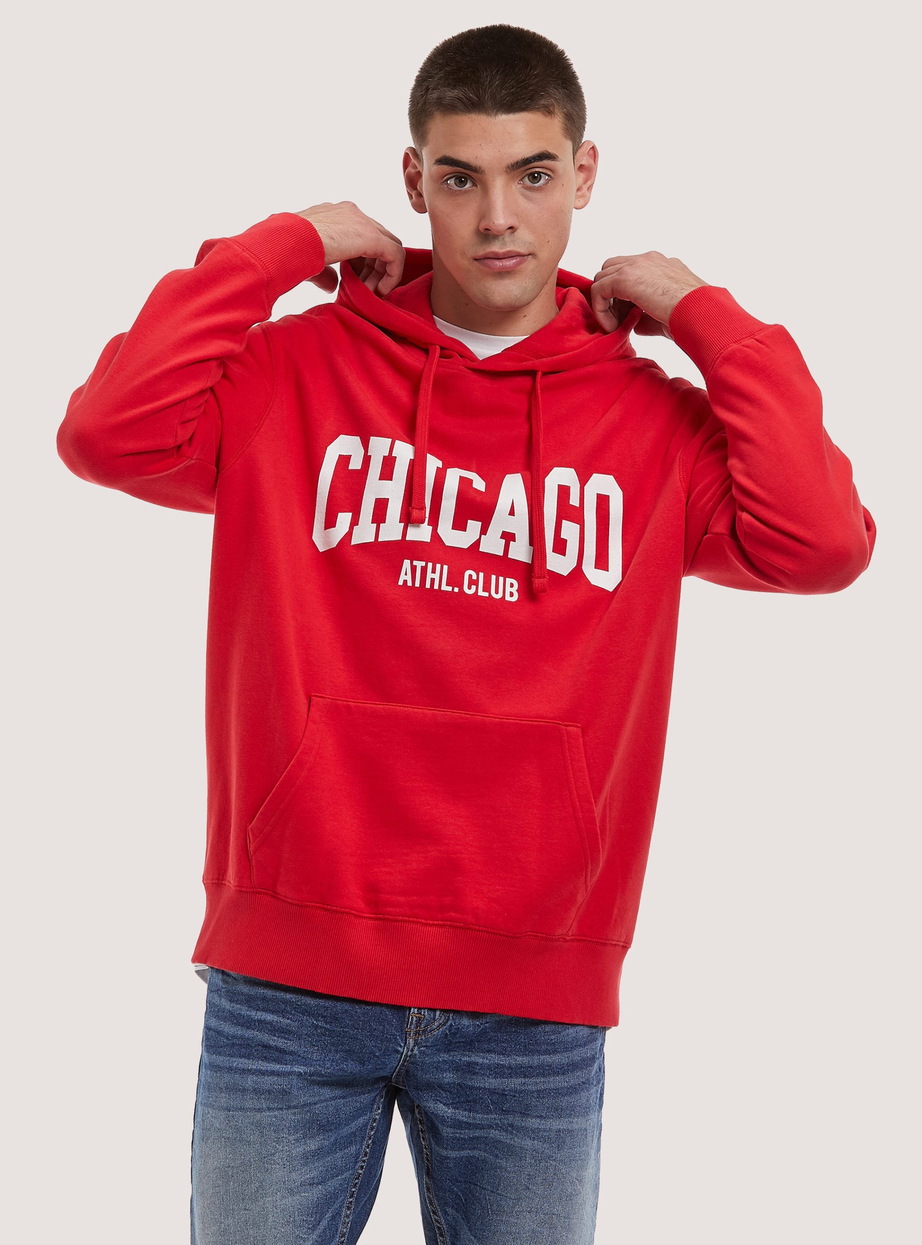 College Print Hoodie Sweatshirts Männer Alcott Vertriebsstrategie Rd2 Red Medium – 1