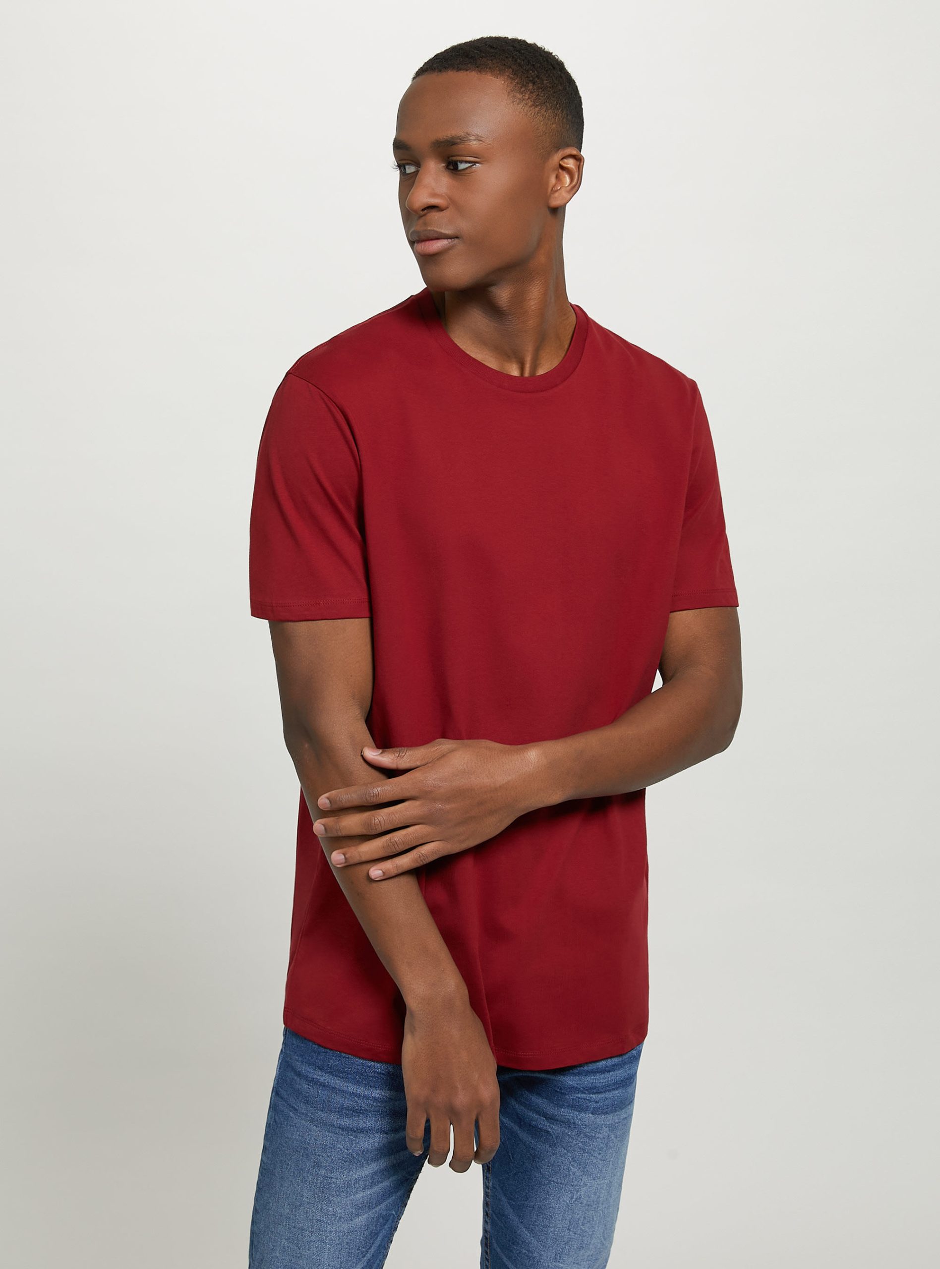 Cotton Crew-Neck T-Shirt Bo2 Bordeaux Medium T-Shirts Preisänderung Alcott Männer – 2