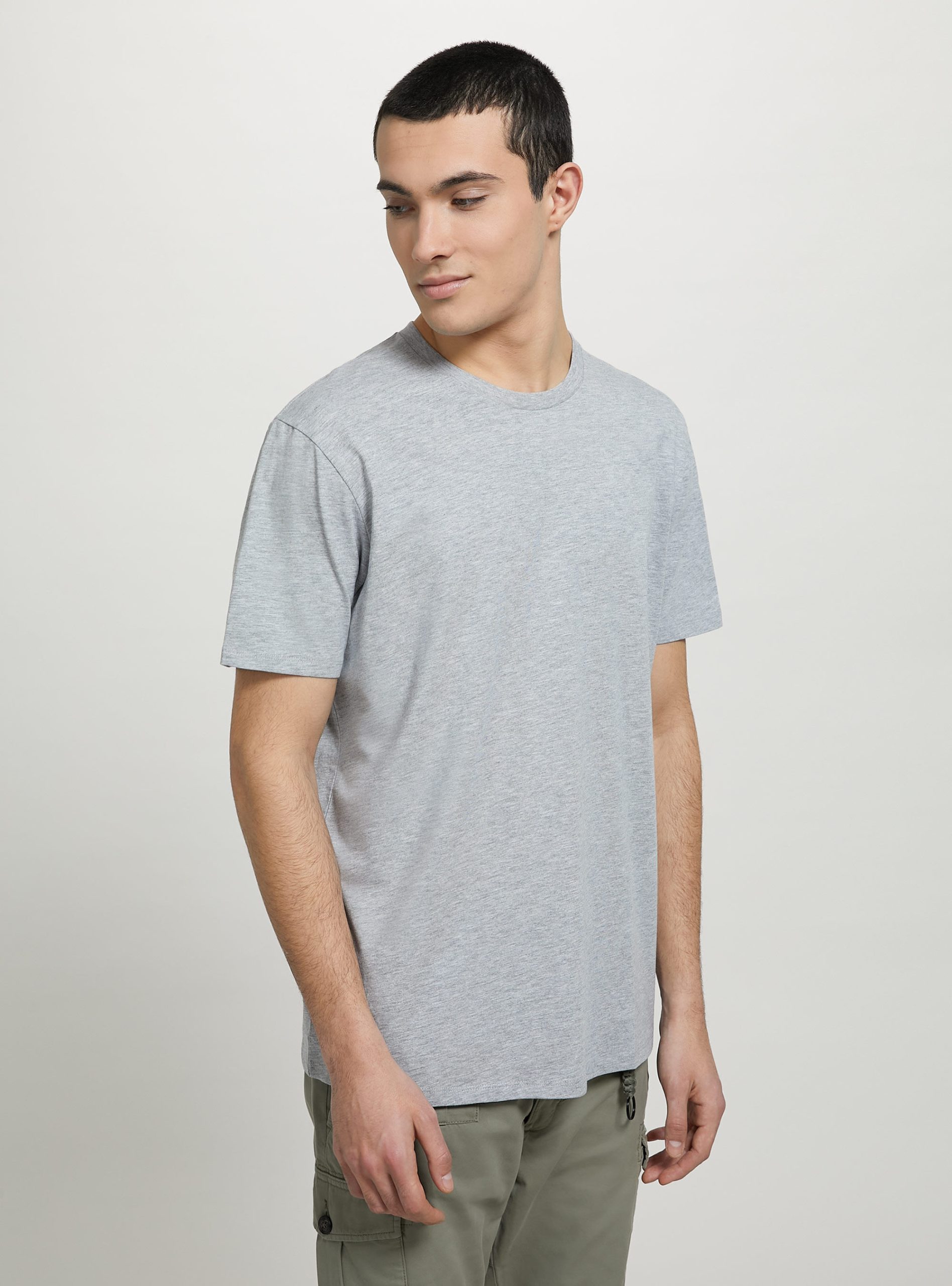 Cotton Crew-Neck T-Shirt Mgy2 Grey Mel Medium Alcott Marktpreis T-Shirts Männer – 1