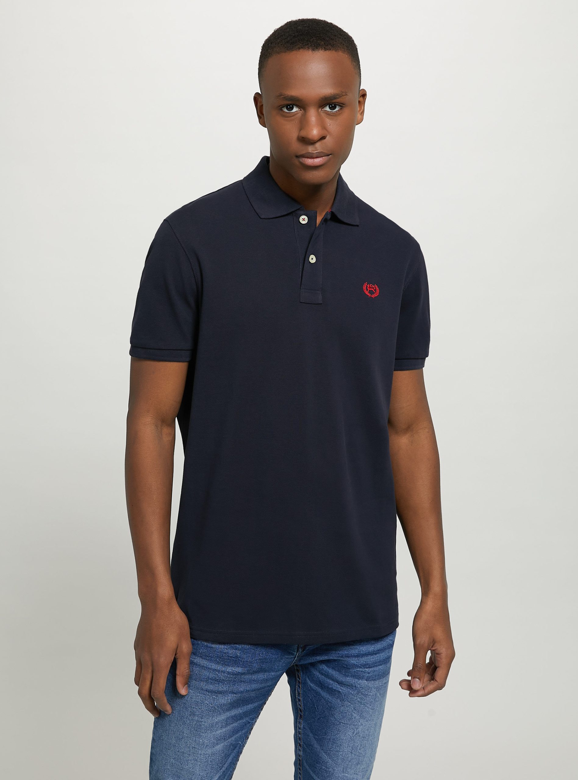 Cotton Piqué Polo Shirt With Embroidery Polo Na1 Navy Dark Kompatibilität Männer Alcott – 2