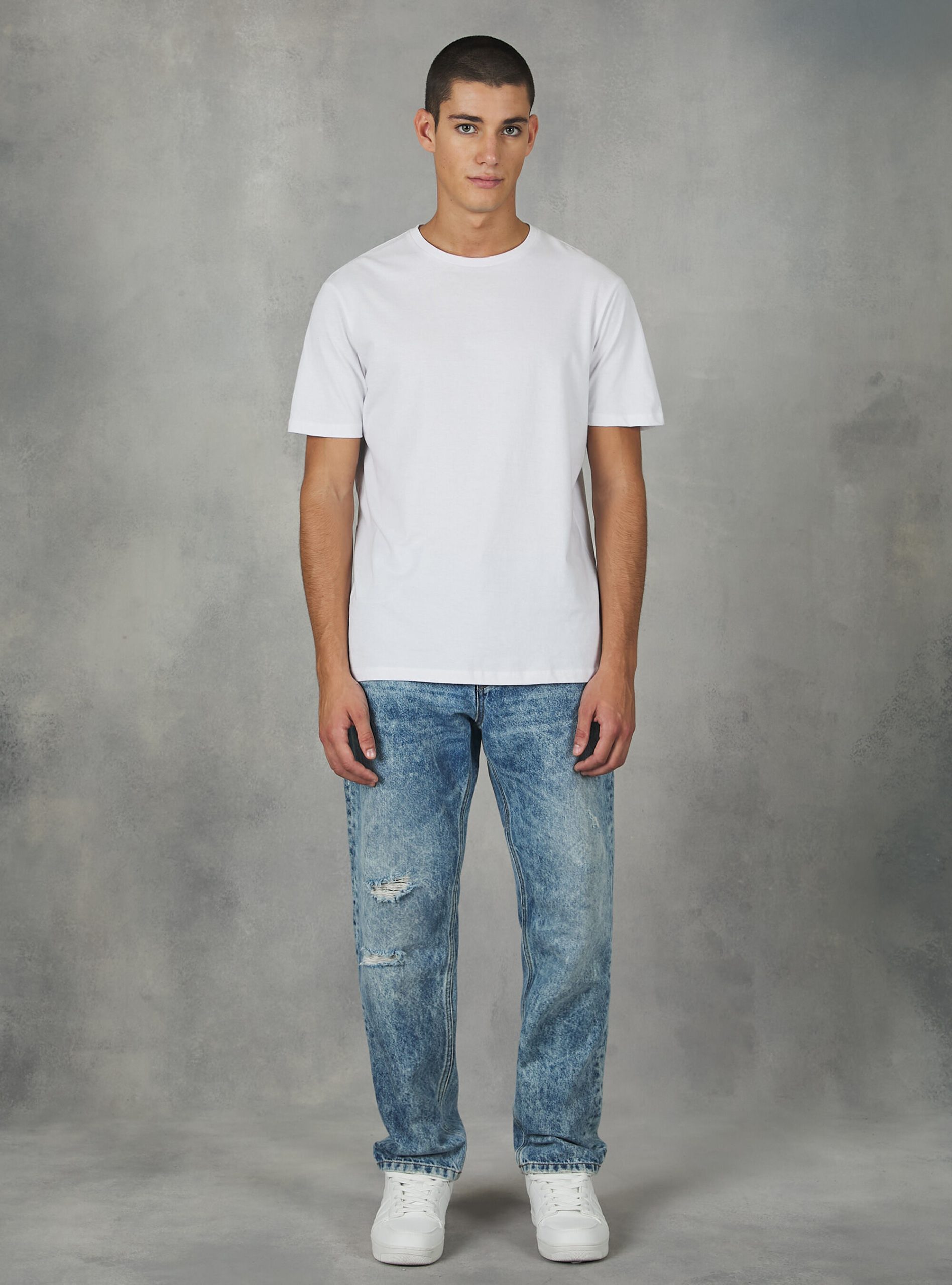 D003 Medium Blue Straight Fit Cotton Jeans Alcott Jeans Prozentualer Rabatt Männer – 2
