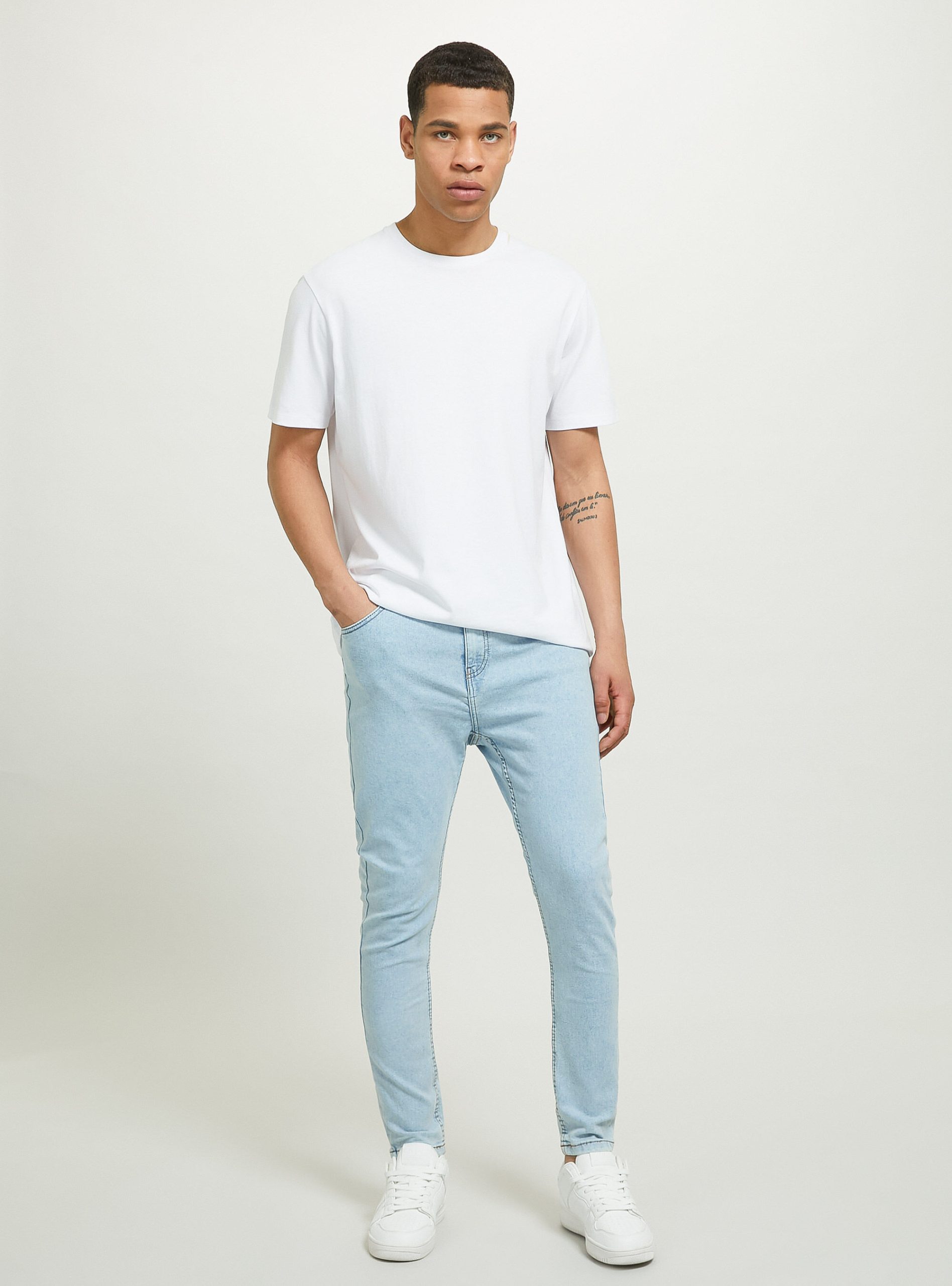 D007 Light Azure Jeans Super Skinny Fit Stretch Denim Jeans Kaufen Männer Alcott – 2