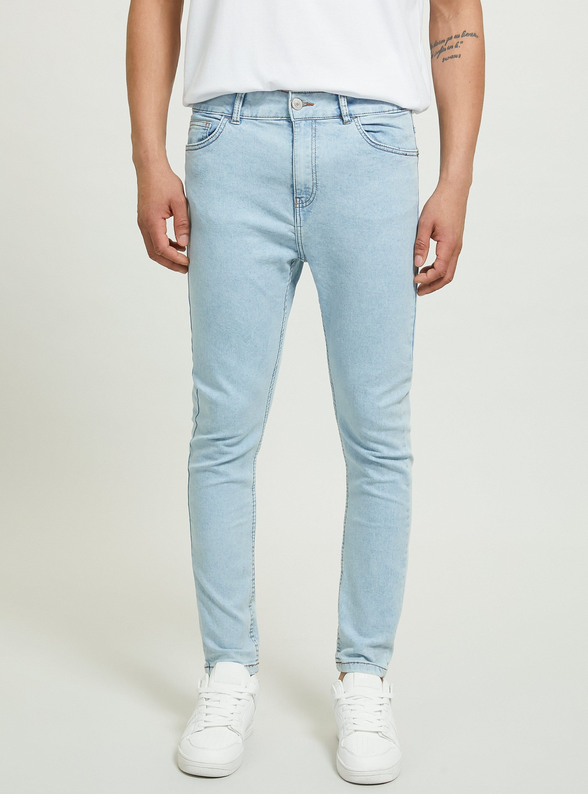 D007 Light Azure Jeans Super Skinny Fit Stretch Denim Jeans Kaufen Männer Alcott – 1