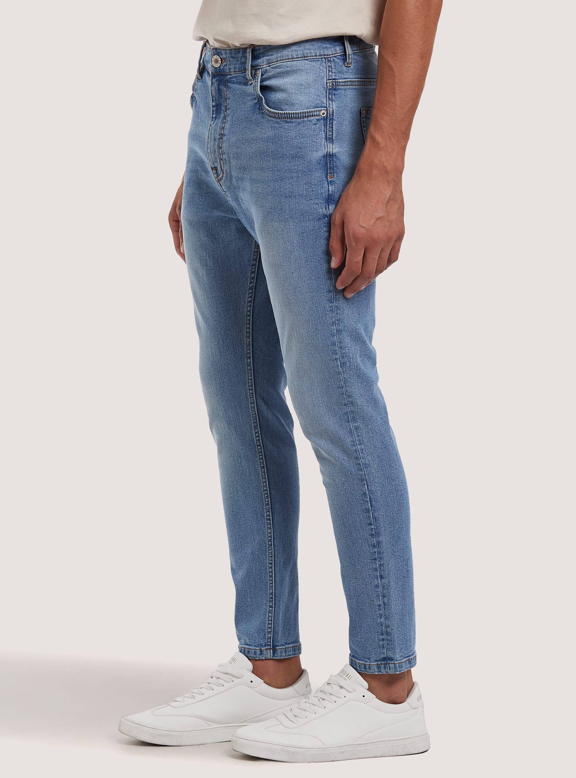 D007 Light Azure Männer Robustheit Alcott Jeans Stretch Denim Carrot Fit Jeans – 2