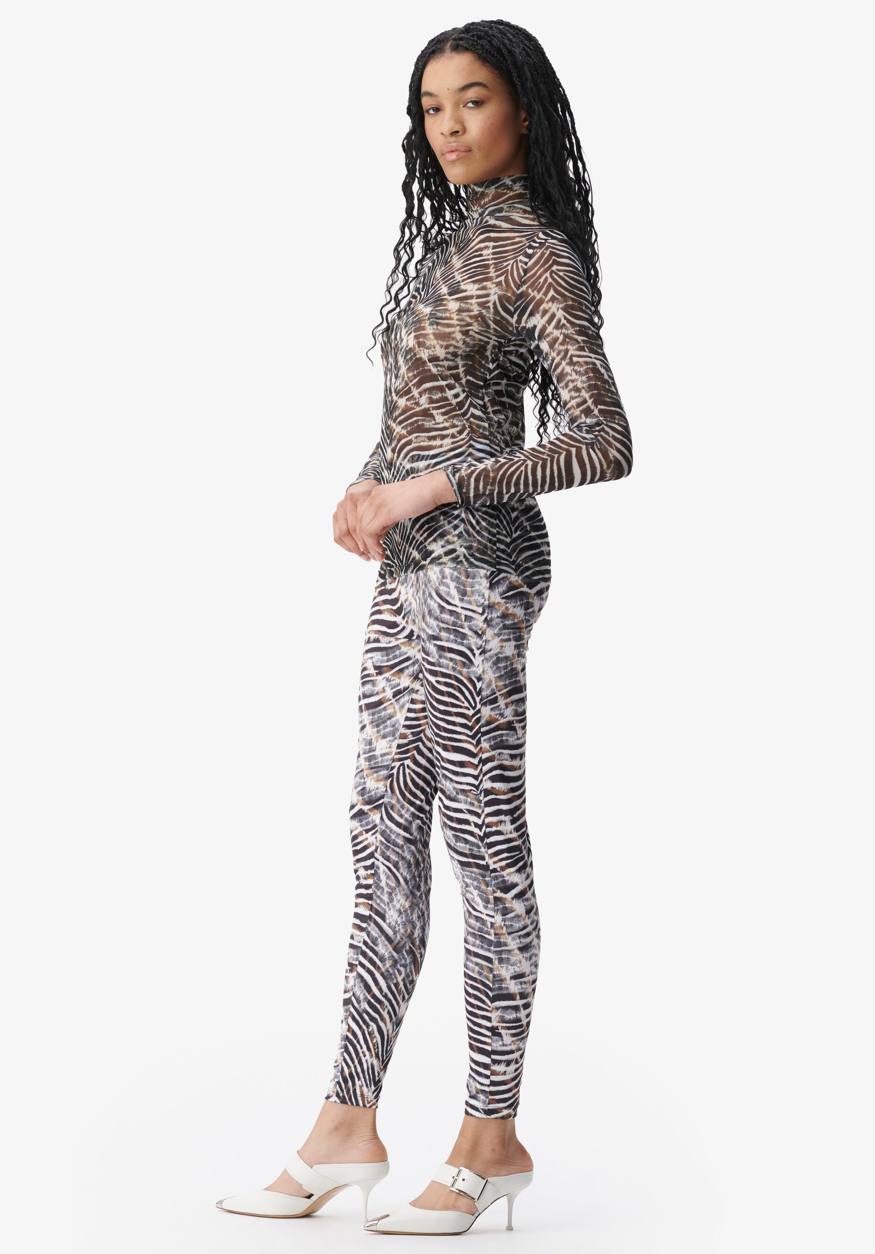 Damen Lala Berlin Produkt Hosen & Röcke Dark Zebra Shibori Legging Leonie – 2