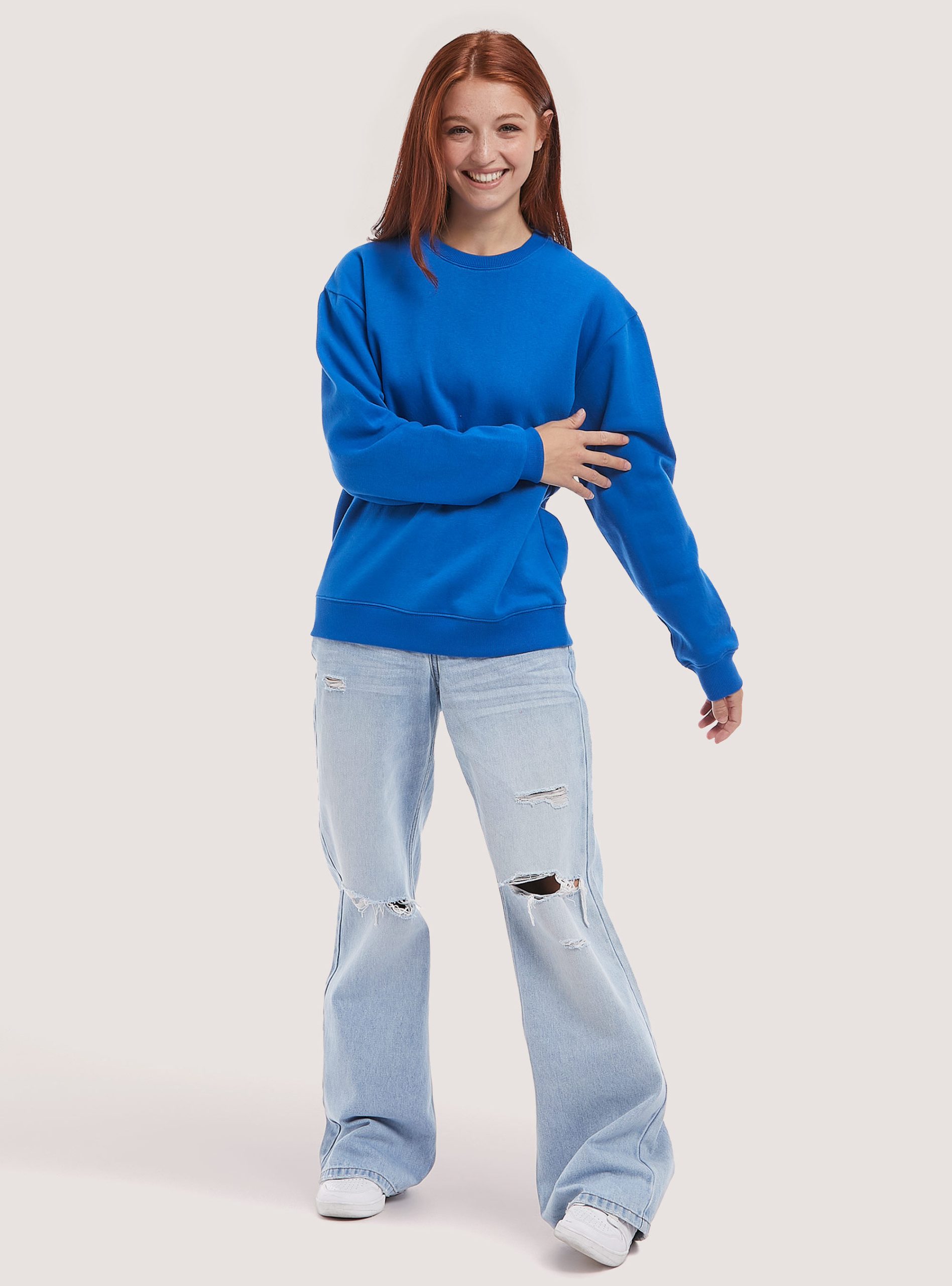 Frauen Alcott Ry3 Royale Light Sweatshirts Preisnachlass Plain Cotton Crew-Neck Sweatshirt – 2