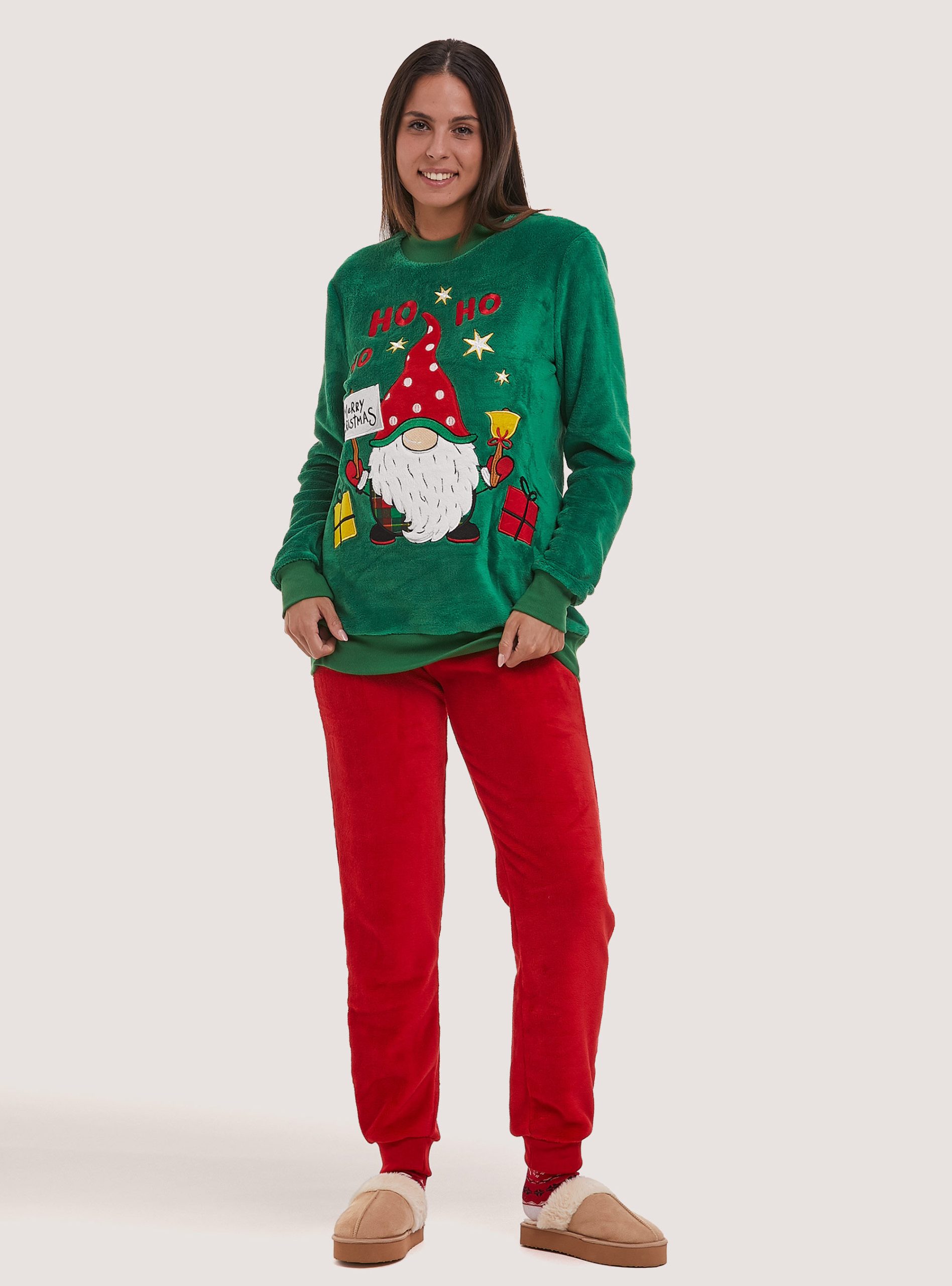 Frauen Gn2 Green Medium Norm Pigiama Christmas Family Collection Soft Touch Alcott Pijamas – 1