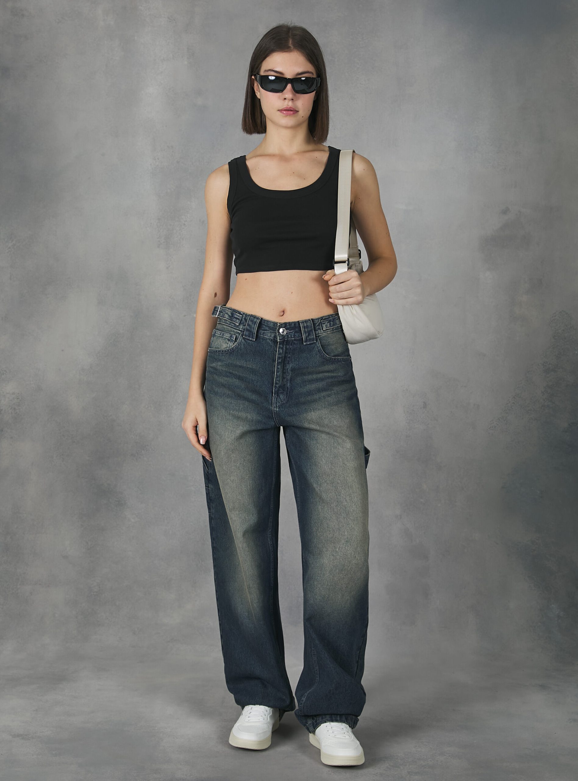 Frauen Haltbarkeit Baggy Fit Carpenter Jeans Alcott D001 Deep Blue Jeans – 1