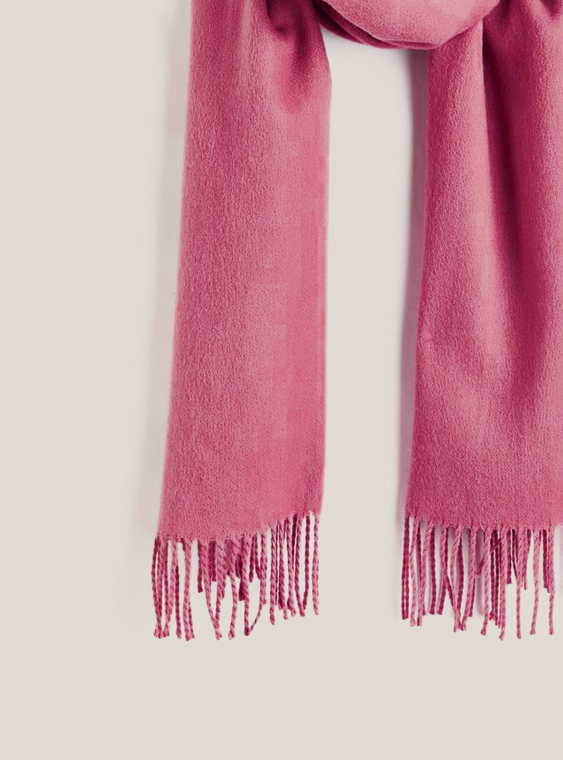 Frauen Mpk1 Pink Mel Dark Unifarbener Schal Mit Fransen Alcott Schals Sicherheit – 2