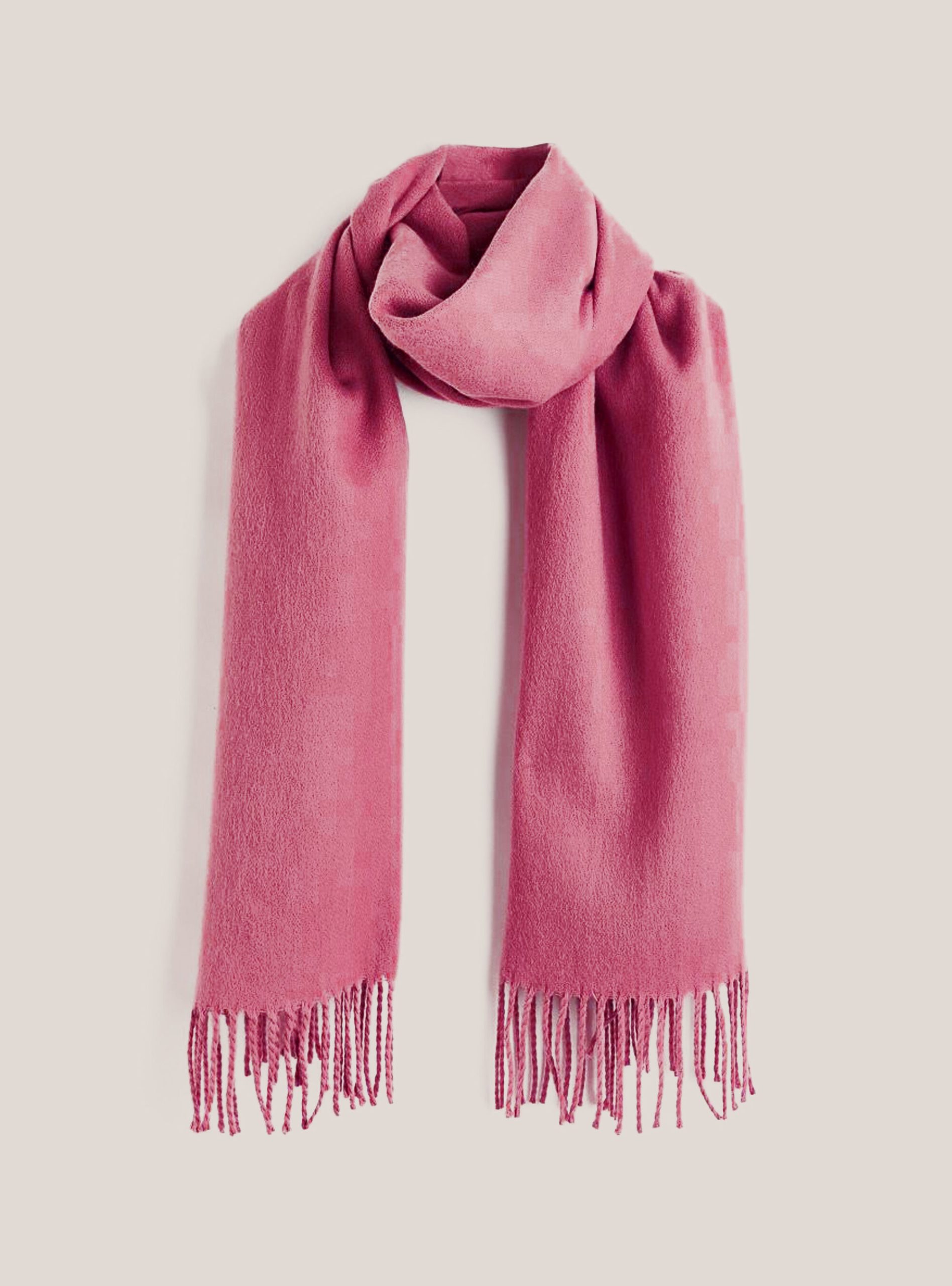 Frauen Mpk1 Pink Mel Dark Unifarbener Schal Mit Fransen Alcott Schals Sicherheit – 1