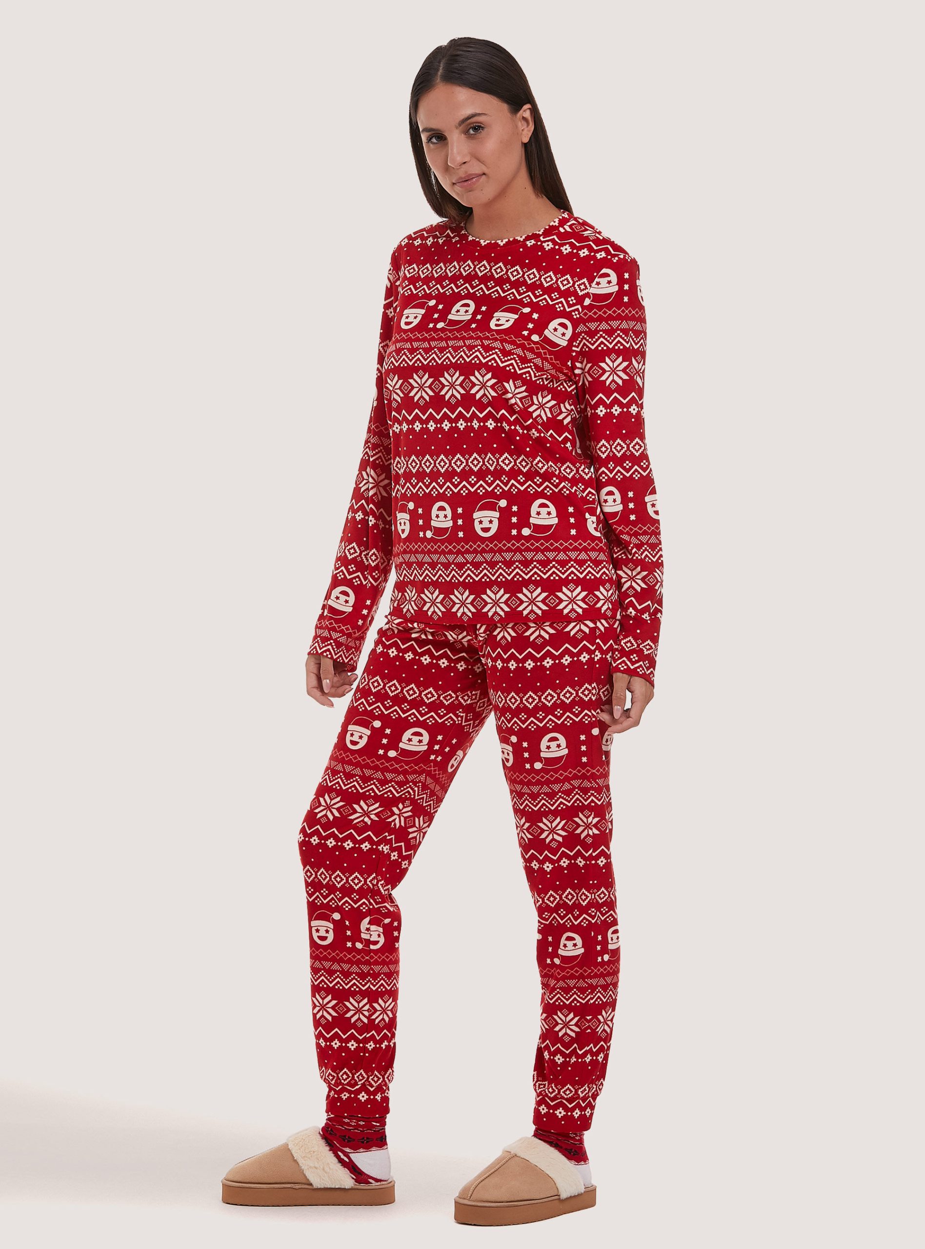 Frauen Pijamas Christmas Family Collection All Over Pyjamas Rd2 Red Medium Konsumgut Alcott – 2