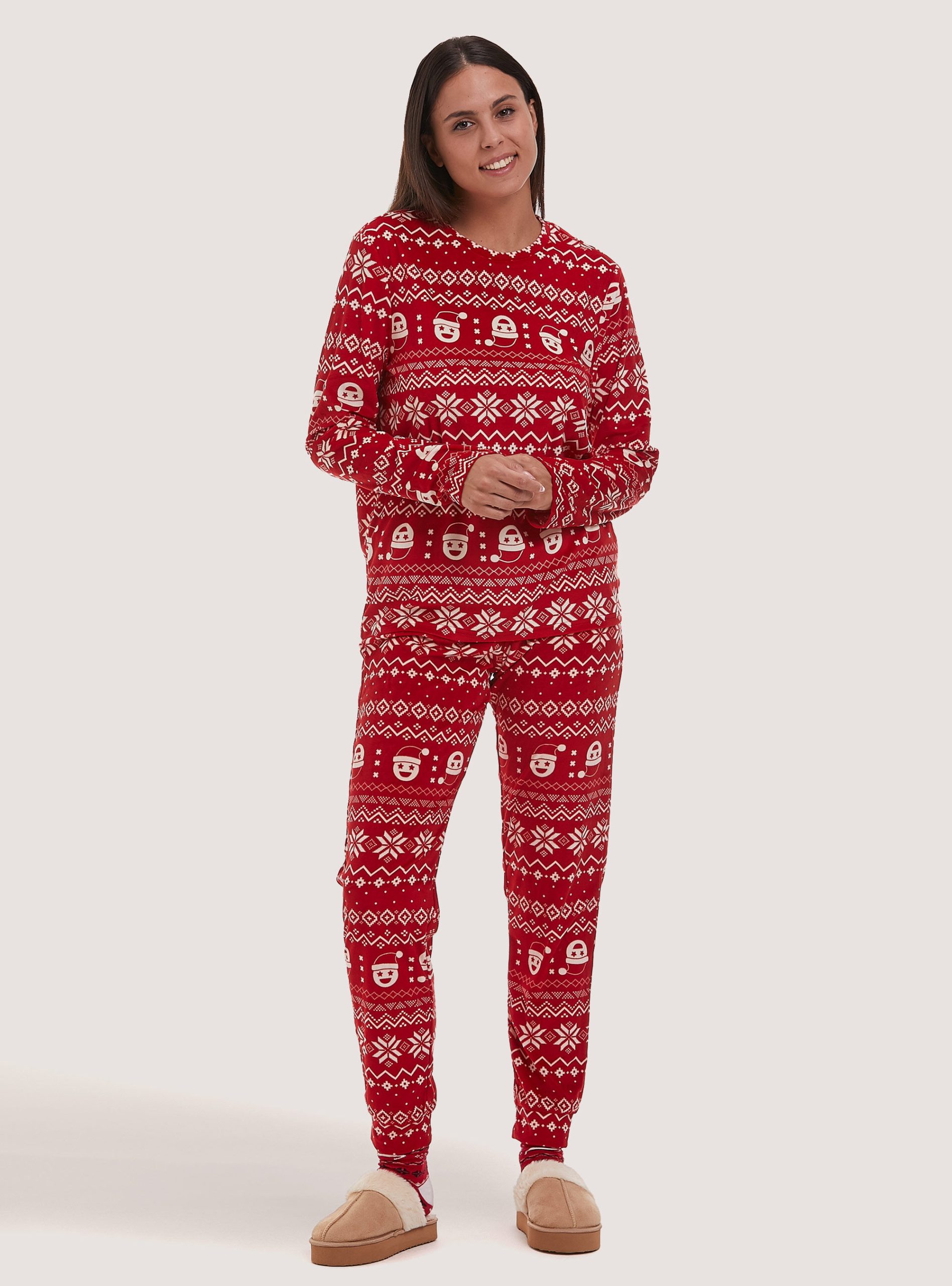 Frauen Pijamas Christmas Family Collection All Over Pyjamas Rd2 Red Medium Konsumgut Alcott – 1