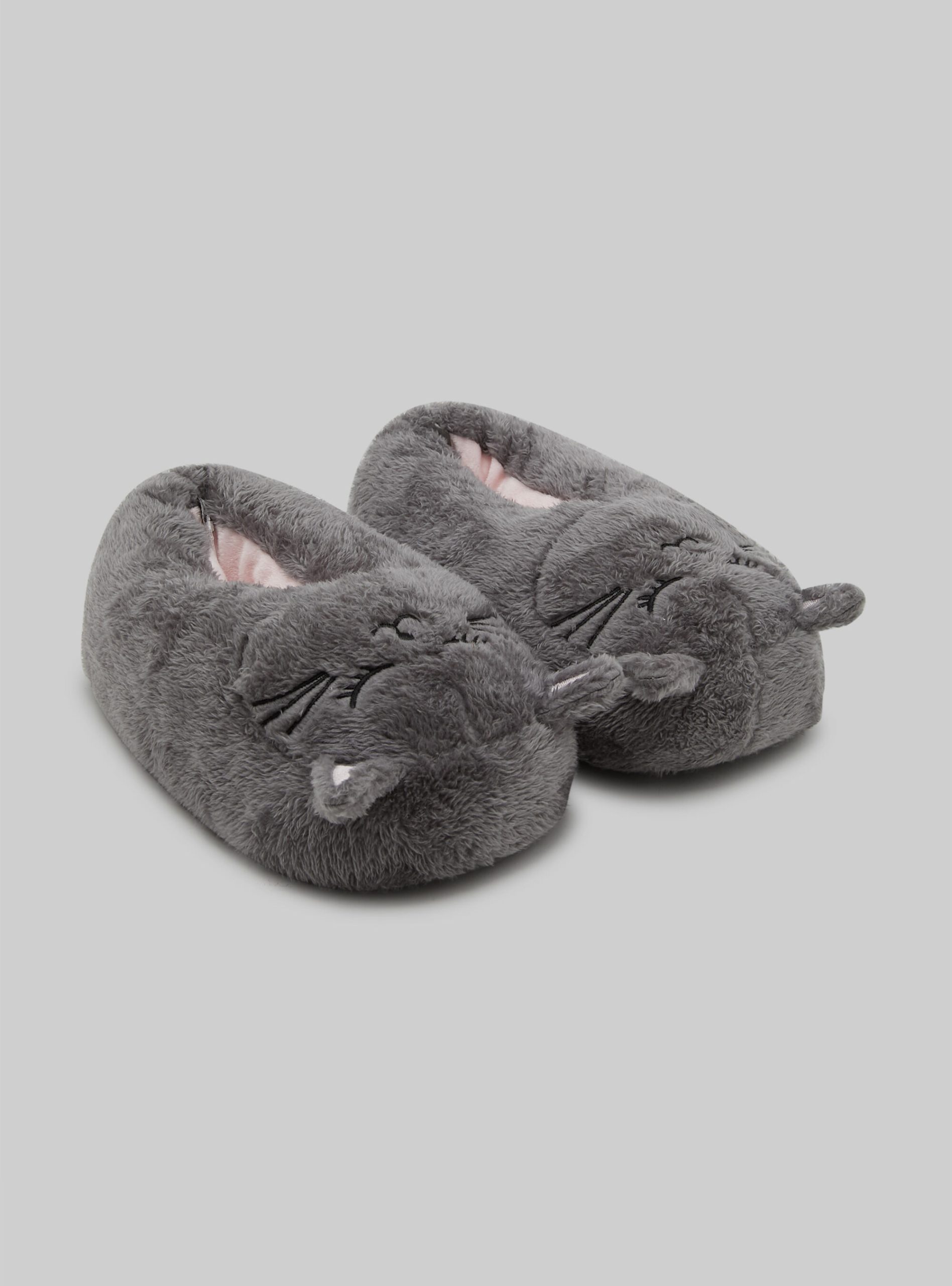 Gy2 Grey Medium Alcott Frauen Modell Plush Slippers With Night Mask Schuhe – 1