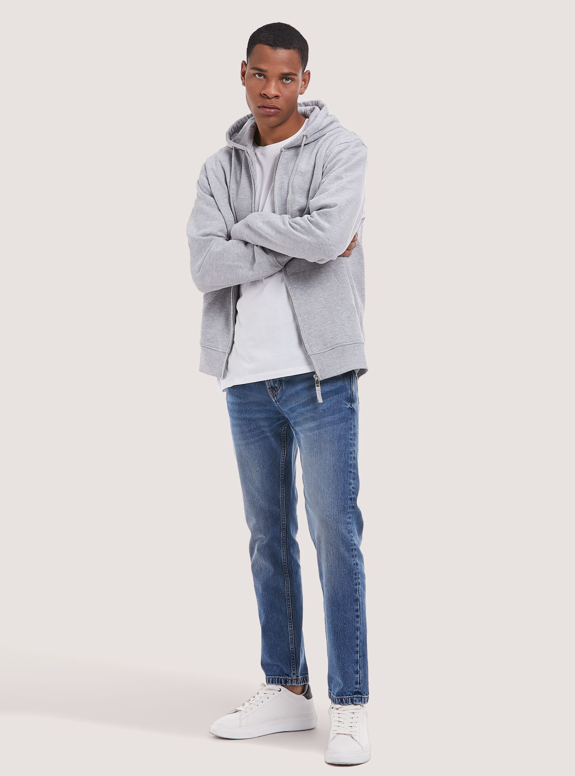 Handhabung Männer Sweatshirts Alcott Cotton Zip Hoodie Mgy2 Grey Mel Medium – 2