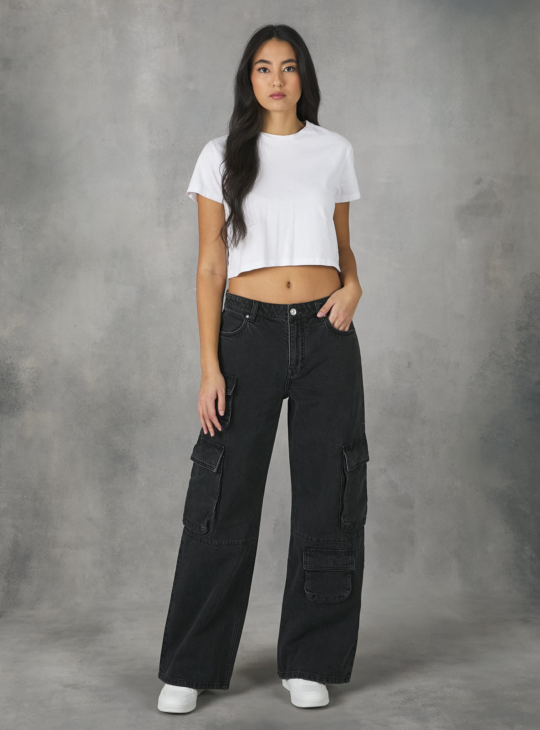 Jeans Ergonomie Multi Cargo Comfort Fit Jeans Alcott D000 Black Frauen – 1